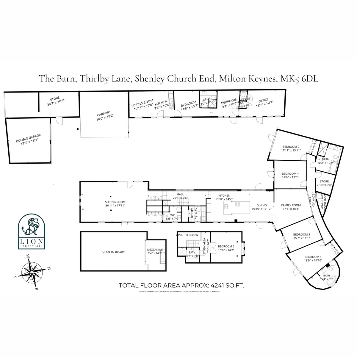 The Barn, Thirlby Lane, Milton Keynes floorplan