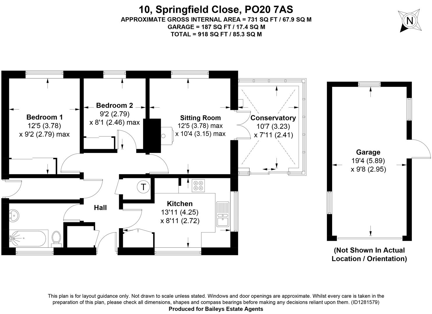 10, Springfield Close, Chichester floorplan