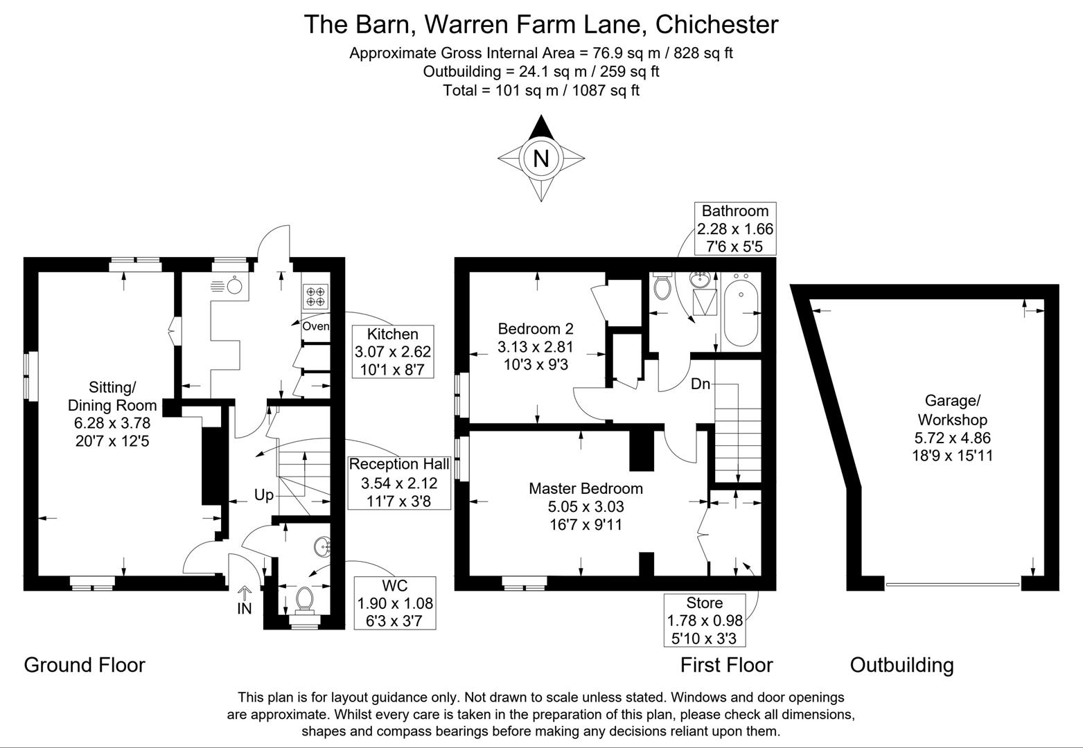 1 The Barn, Warren Farm Lane, Chichester floorplan