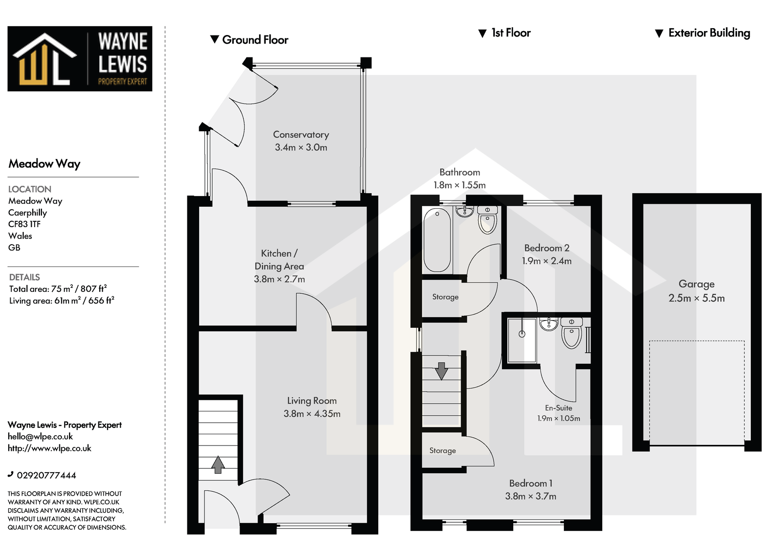 16, Meadow Way, Caerphilly floorplan
