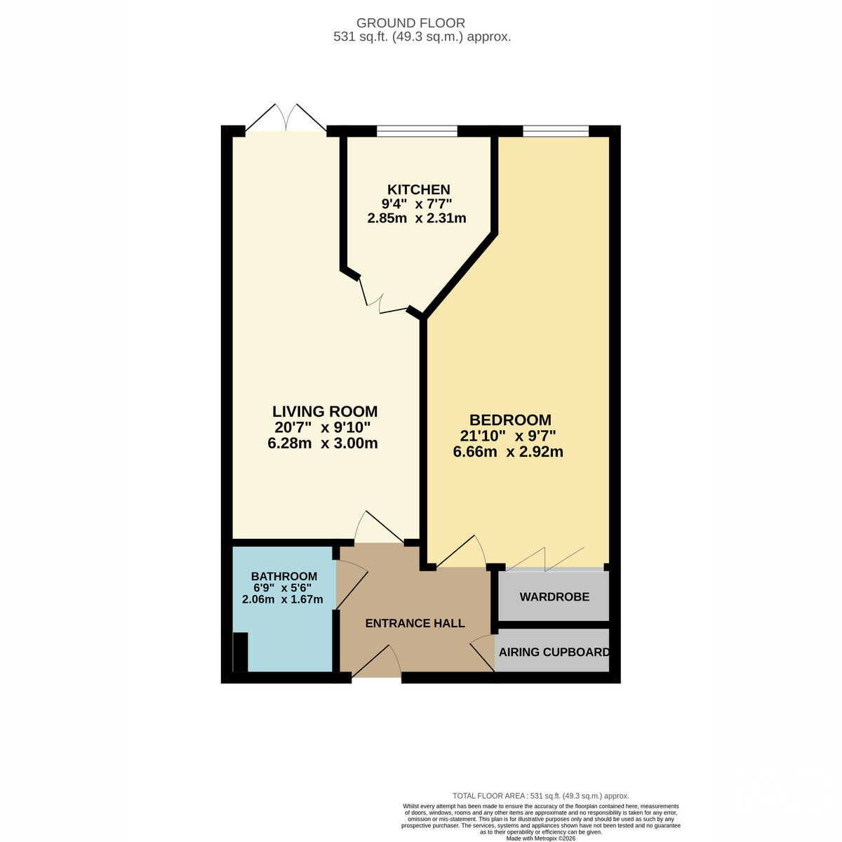 Flat Flat 6, Elliott Court, Legion Way, Bishop's Stortford floorplan