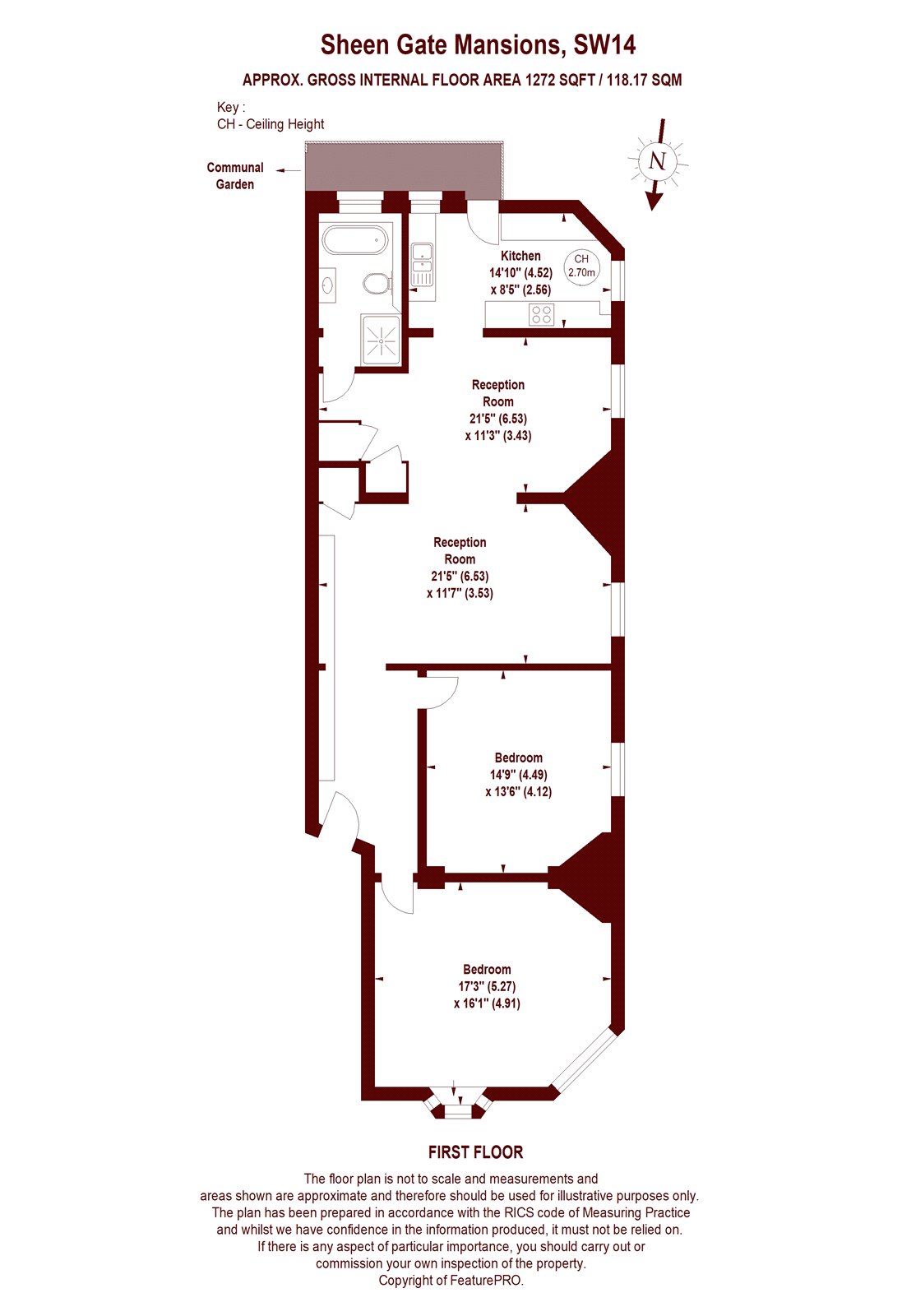 2 Bedrooms Flat for sale in Sheen Gate Mansions, 307 Upper Richmond Road West, London SW14