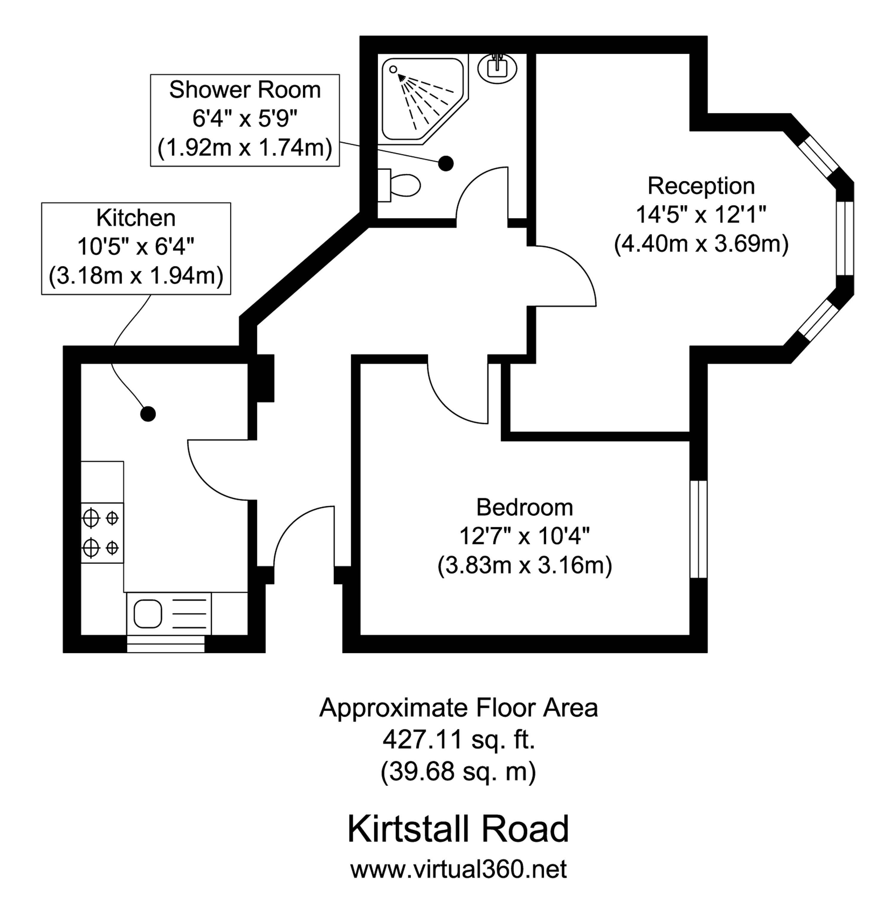 1 Bedrooms Flat to rent in Kirkstall Road, London SW2