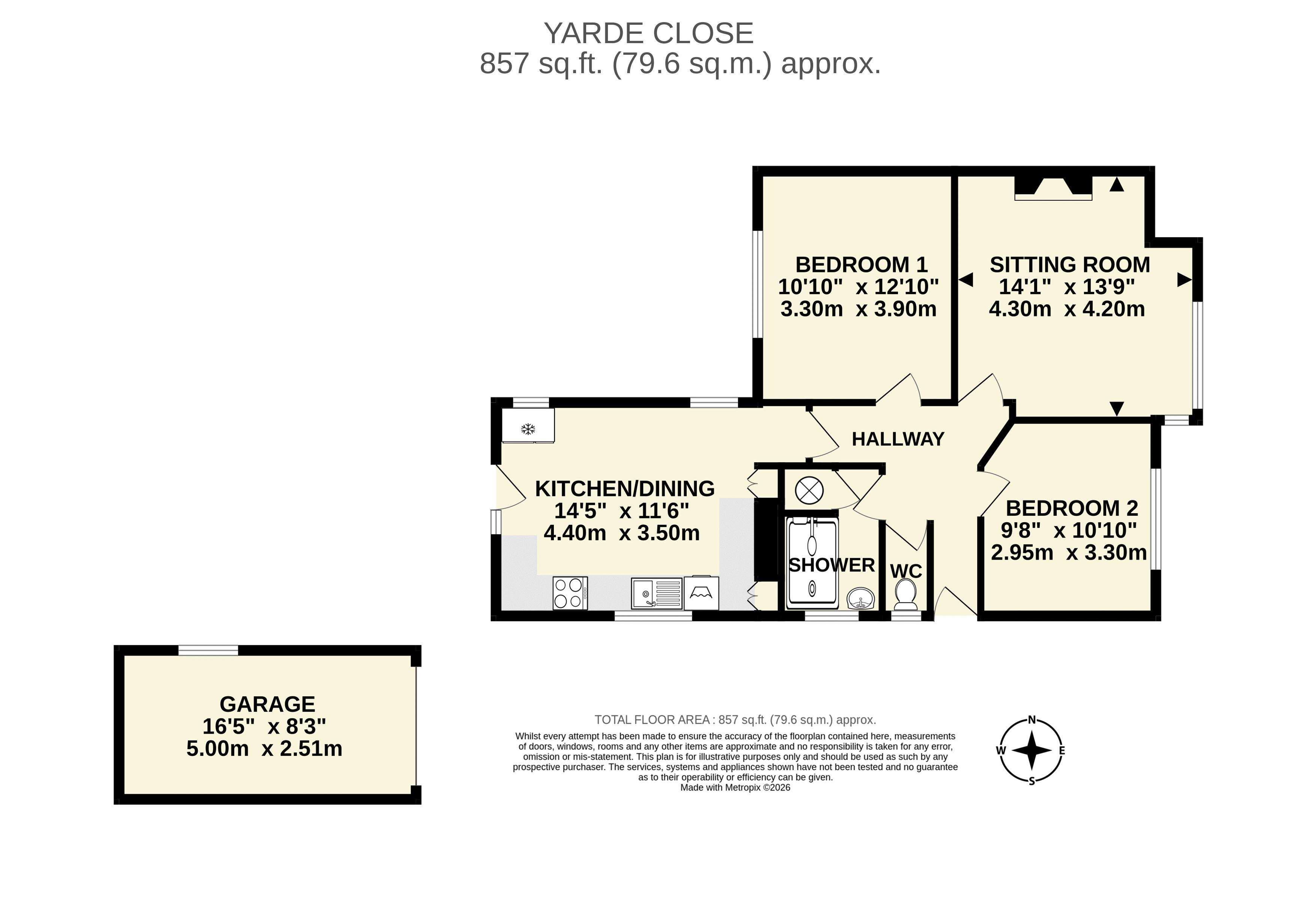 5, Yarde Close, Sidmouth floorplan