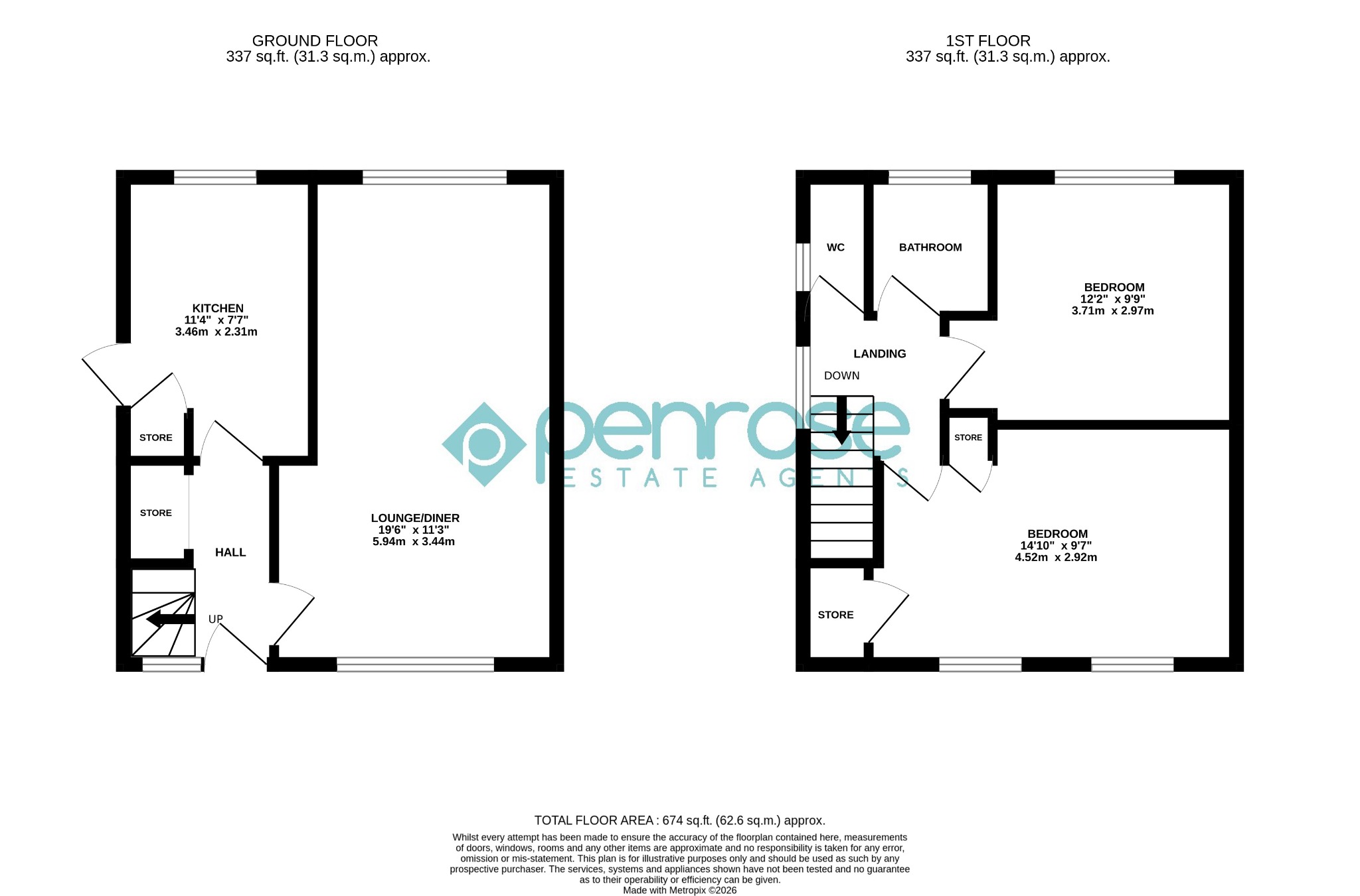 9, Rickyard Close, Luton floorplan