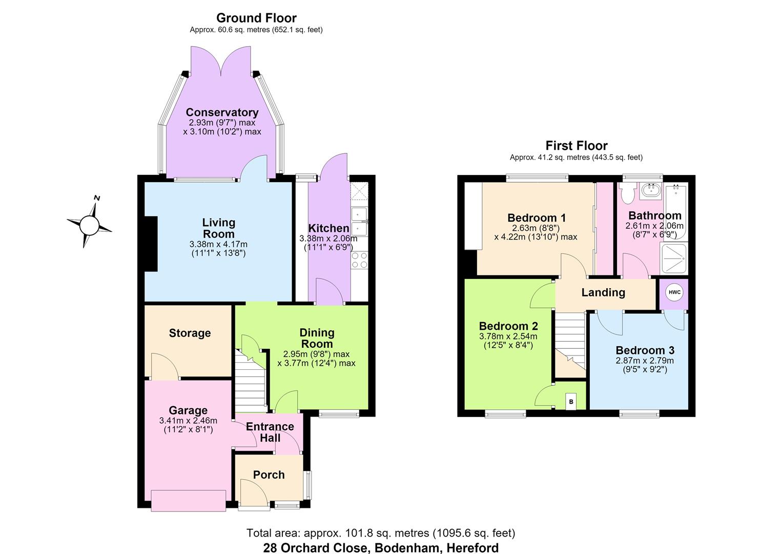 28, Orchard Close, Hereford floorplan
