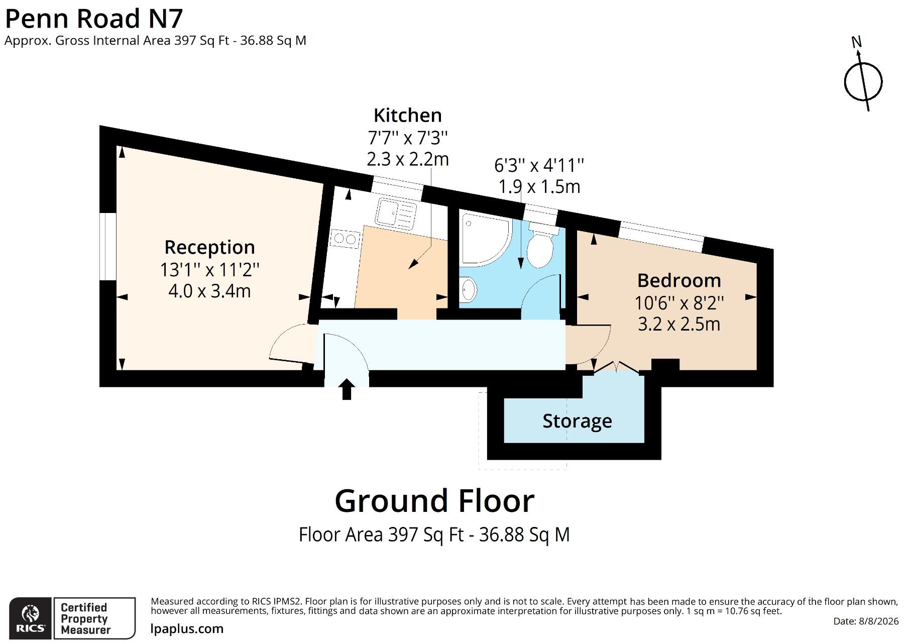 55b, Penn Road, London floorplan