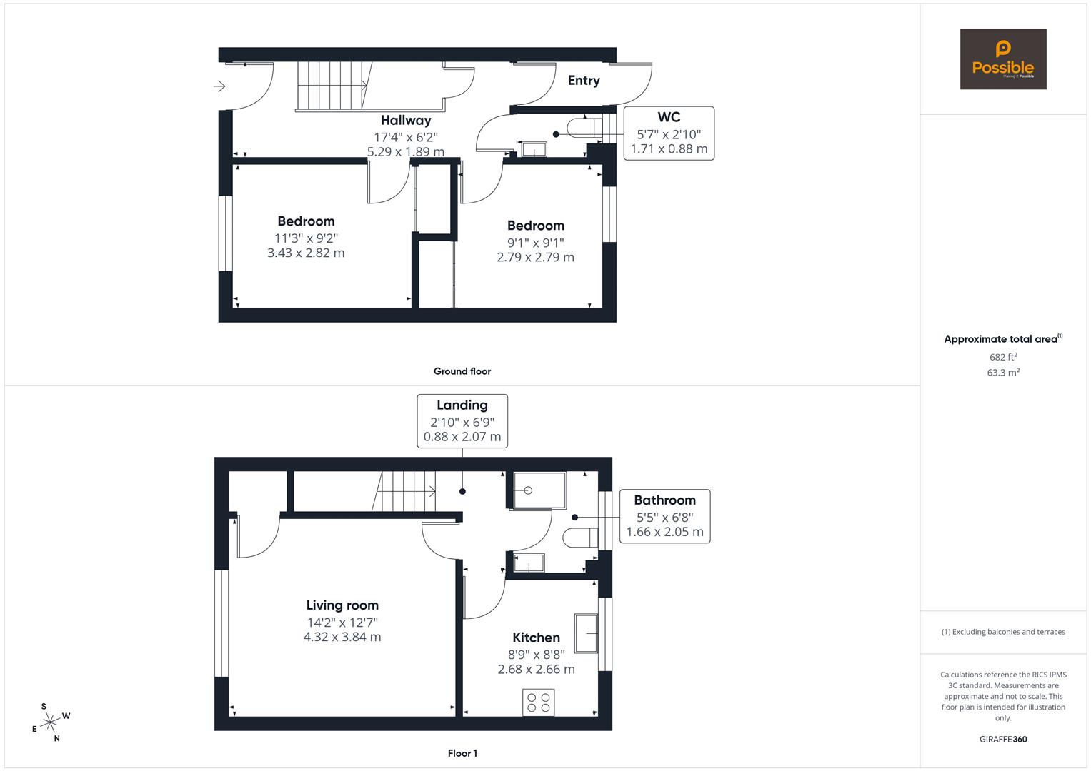 2, Paradise Place, Perth floorplan