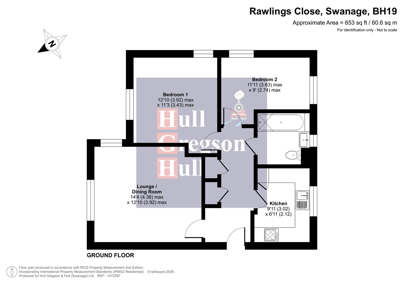 Flat 1 Lindsay, 10 Rawlings Close, Swanage floorplan