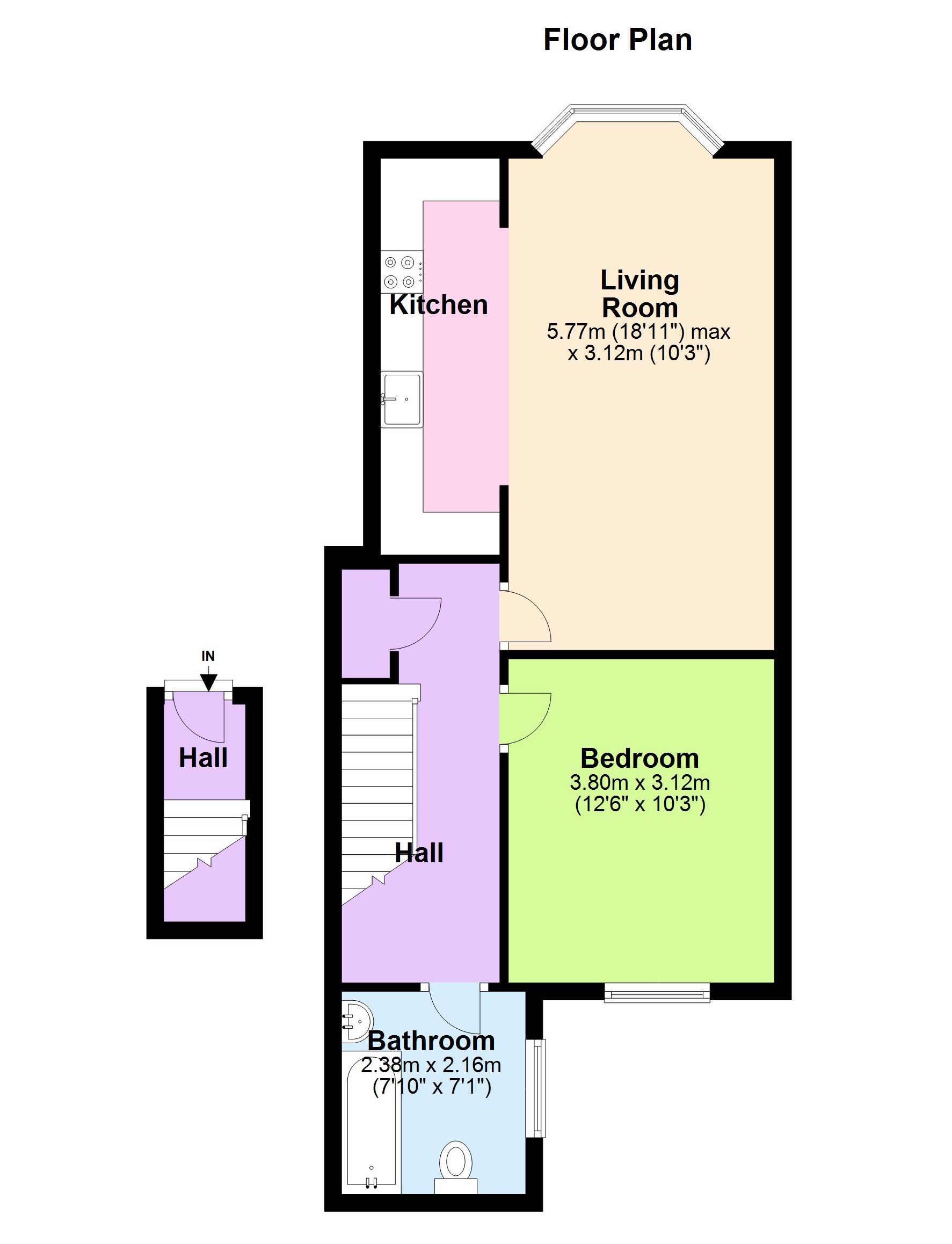 1 Bedrooms Flat to rent in St. Georges Road, Brighton BN2