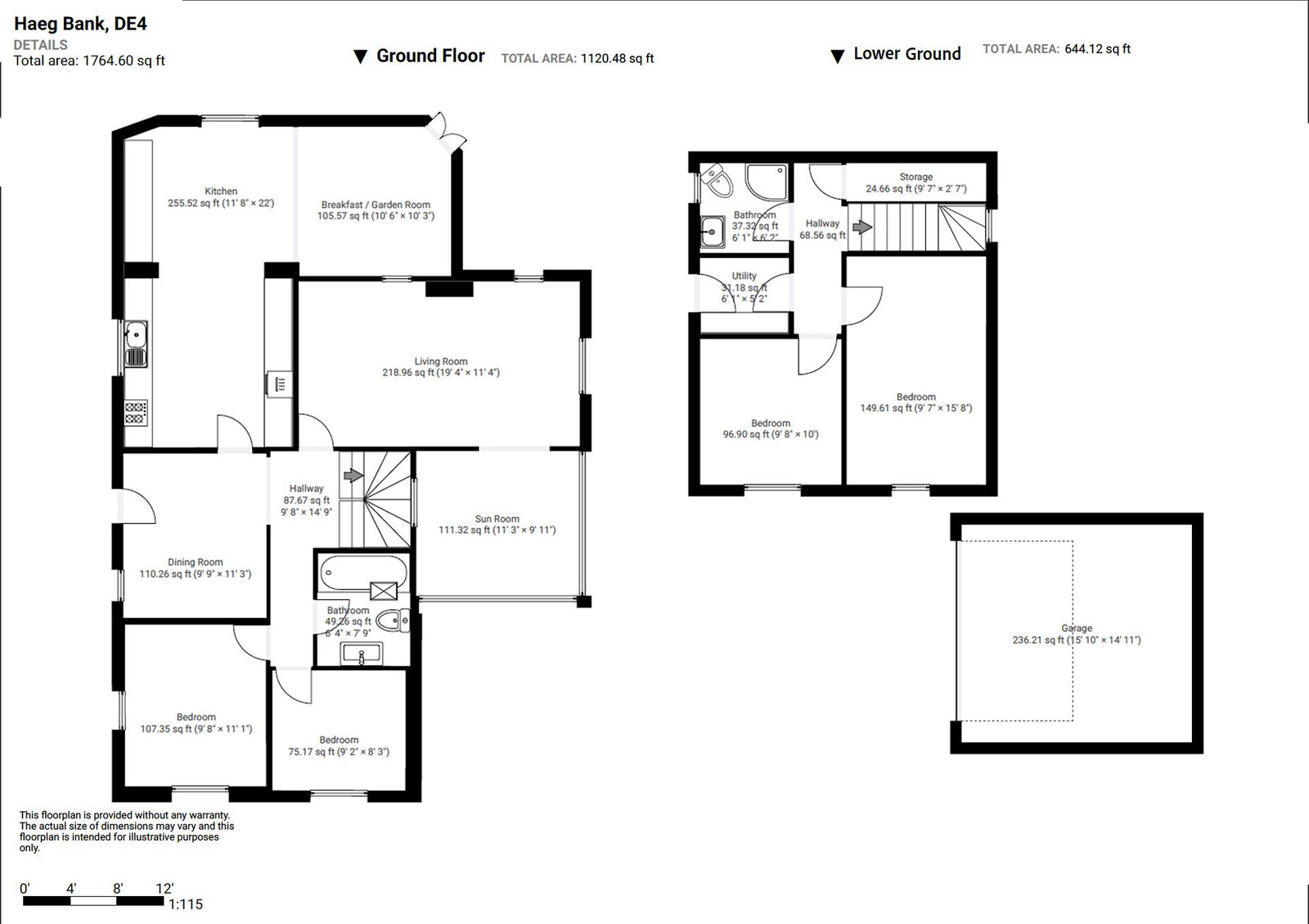 Haeg Bank, Will Shores Lane, Matlock floorplan