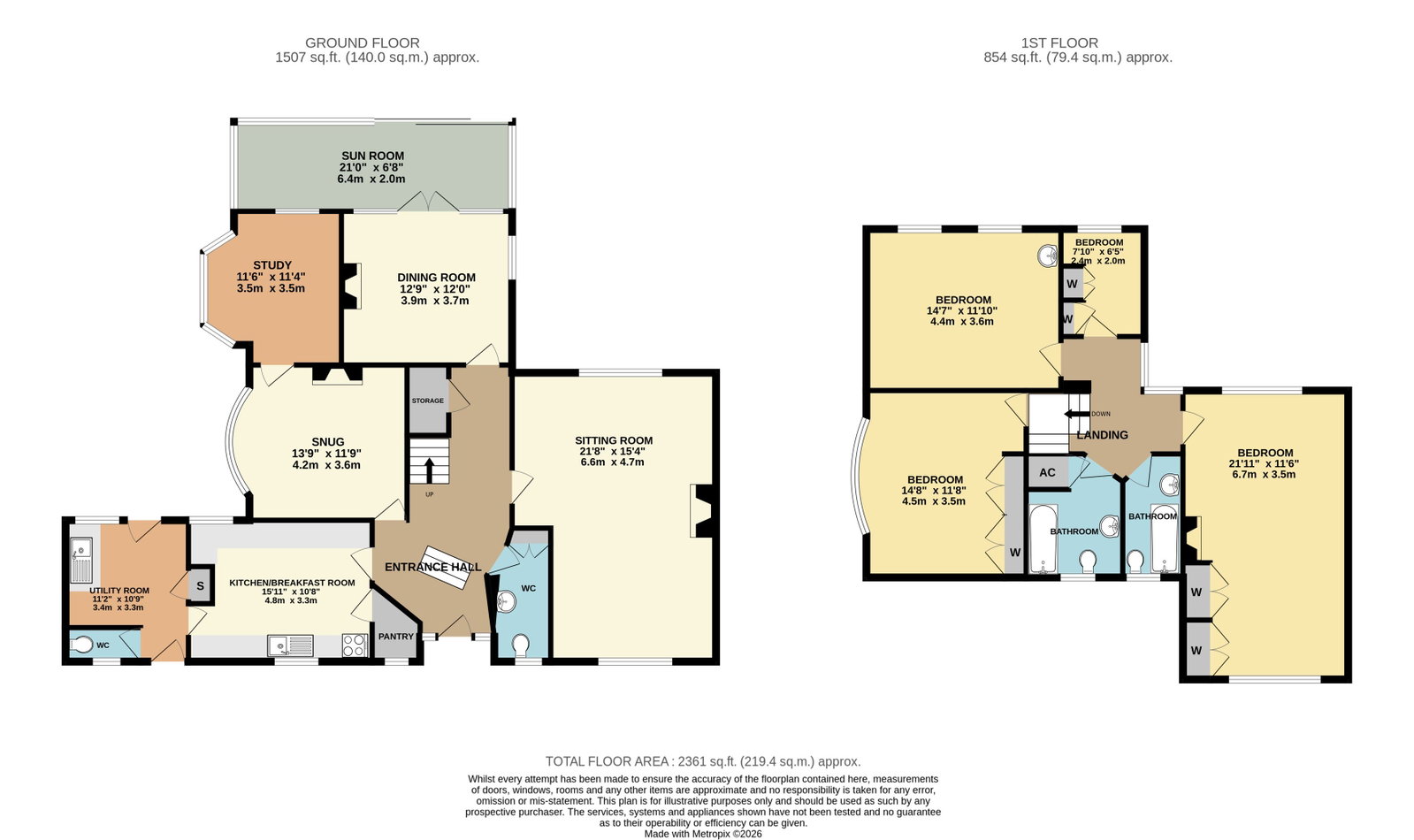 Ryelands, Malvern floorplan