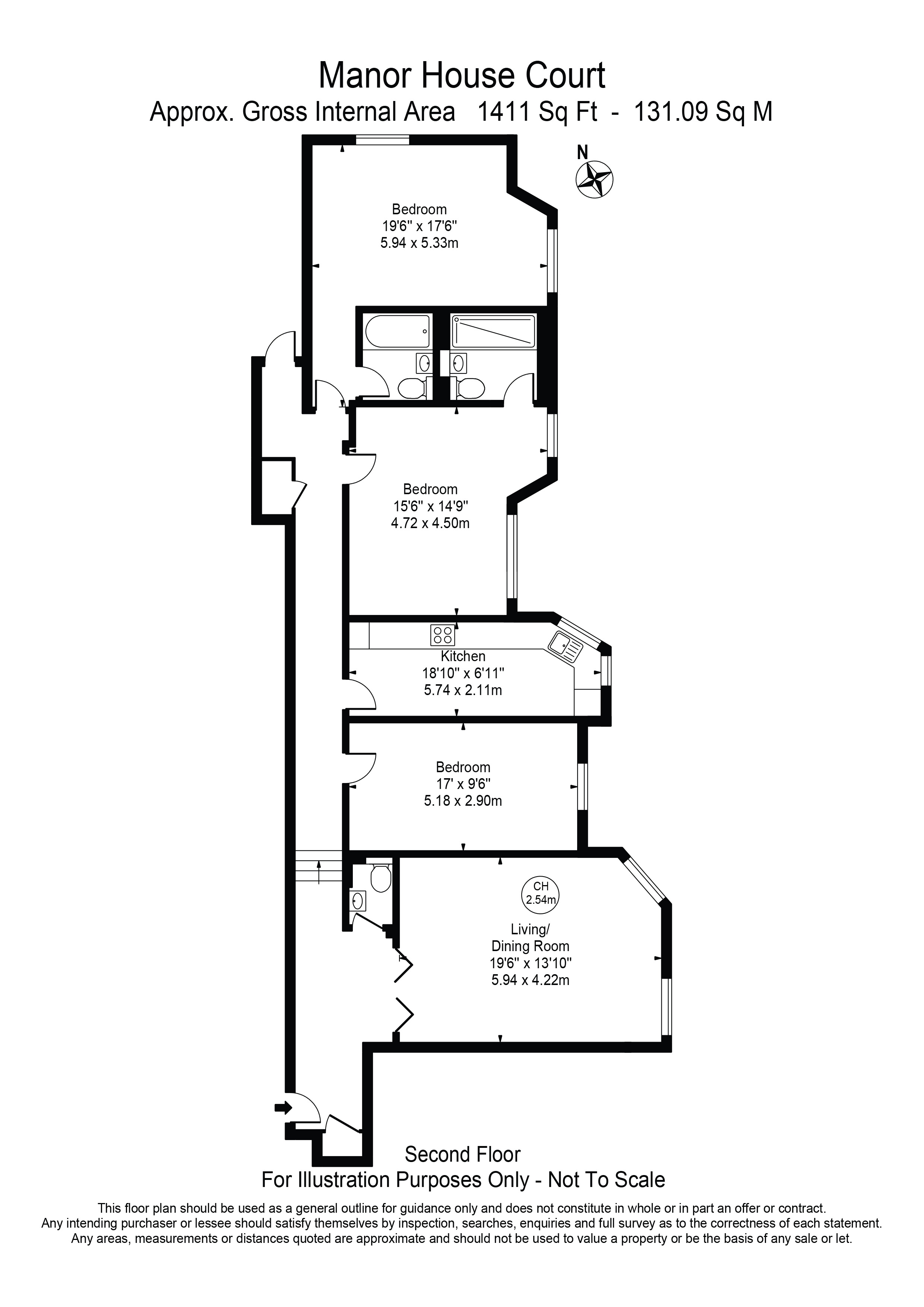 Flat 14,, Manor House Court, Little Venice floorplan