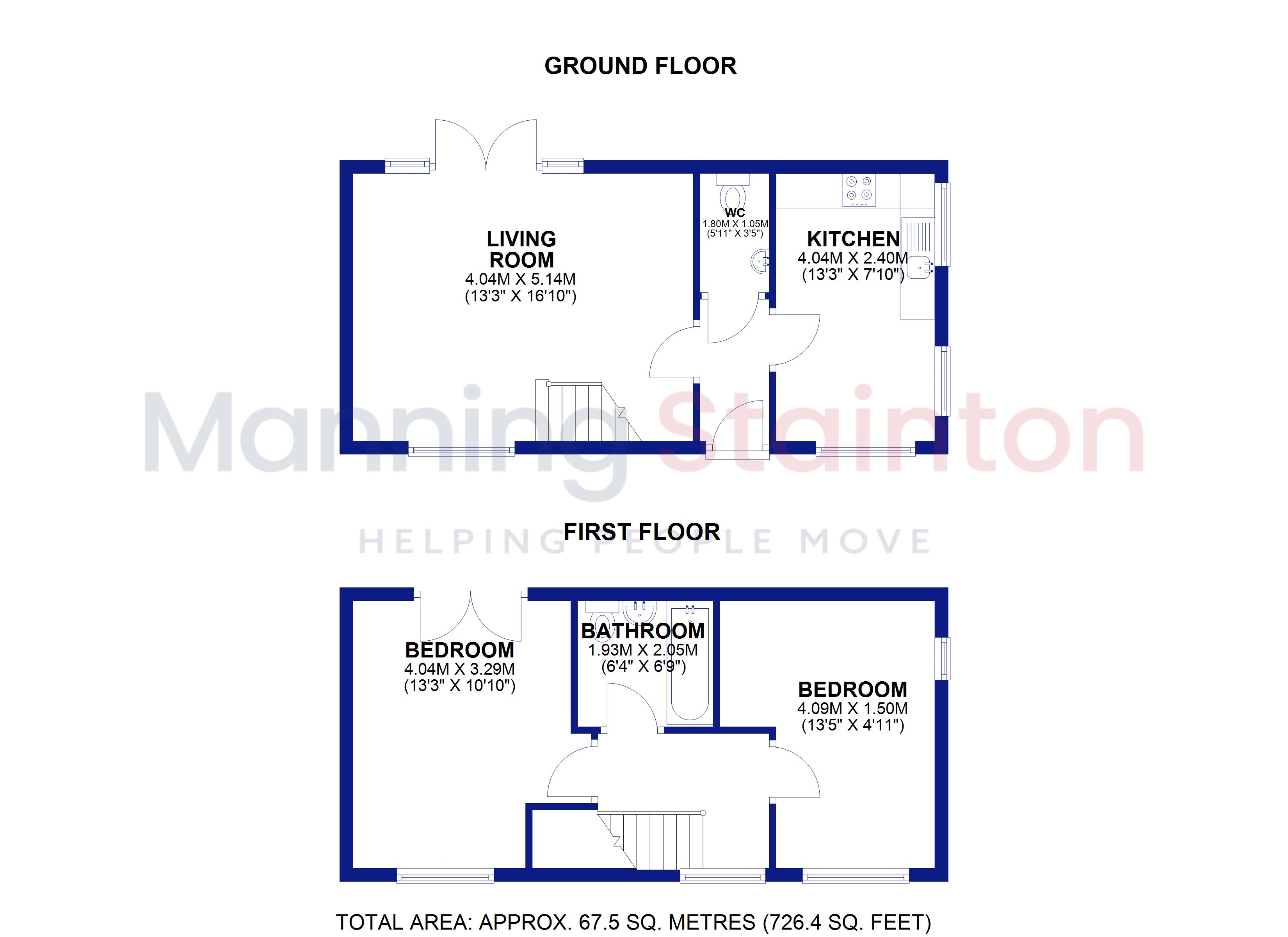 2, Oaklands Close, Leeds floorplan