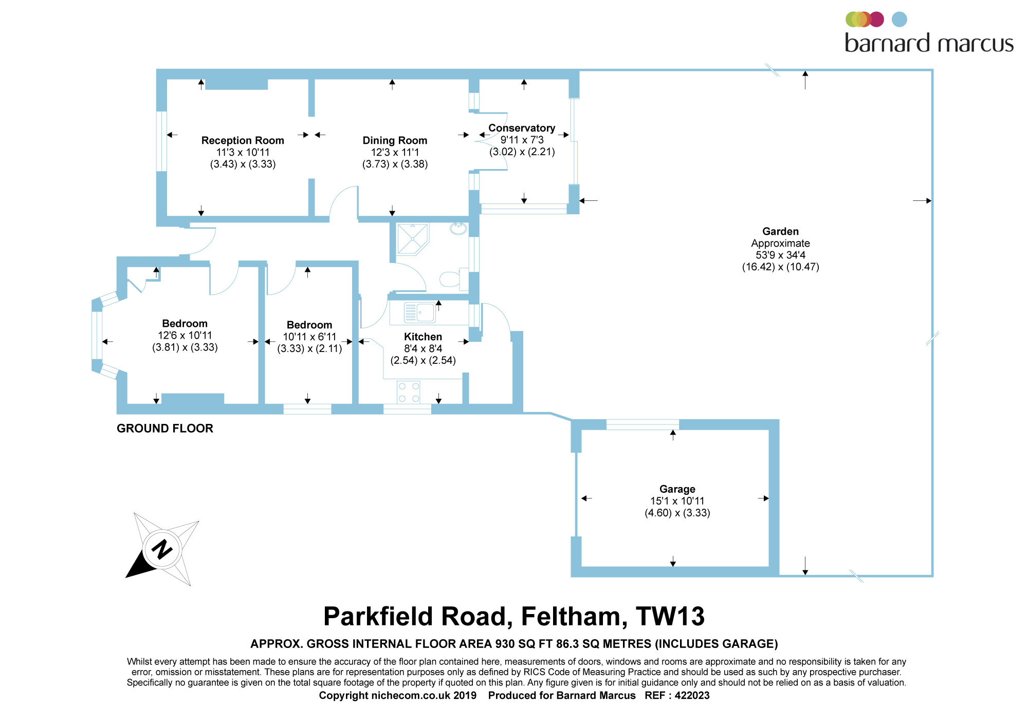 2 Bedrooms Semi-detached bungalow for sale in Parkfield Road, Feltham TW13