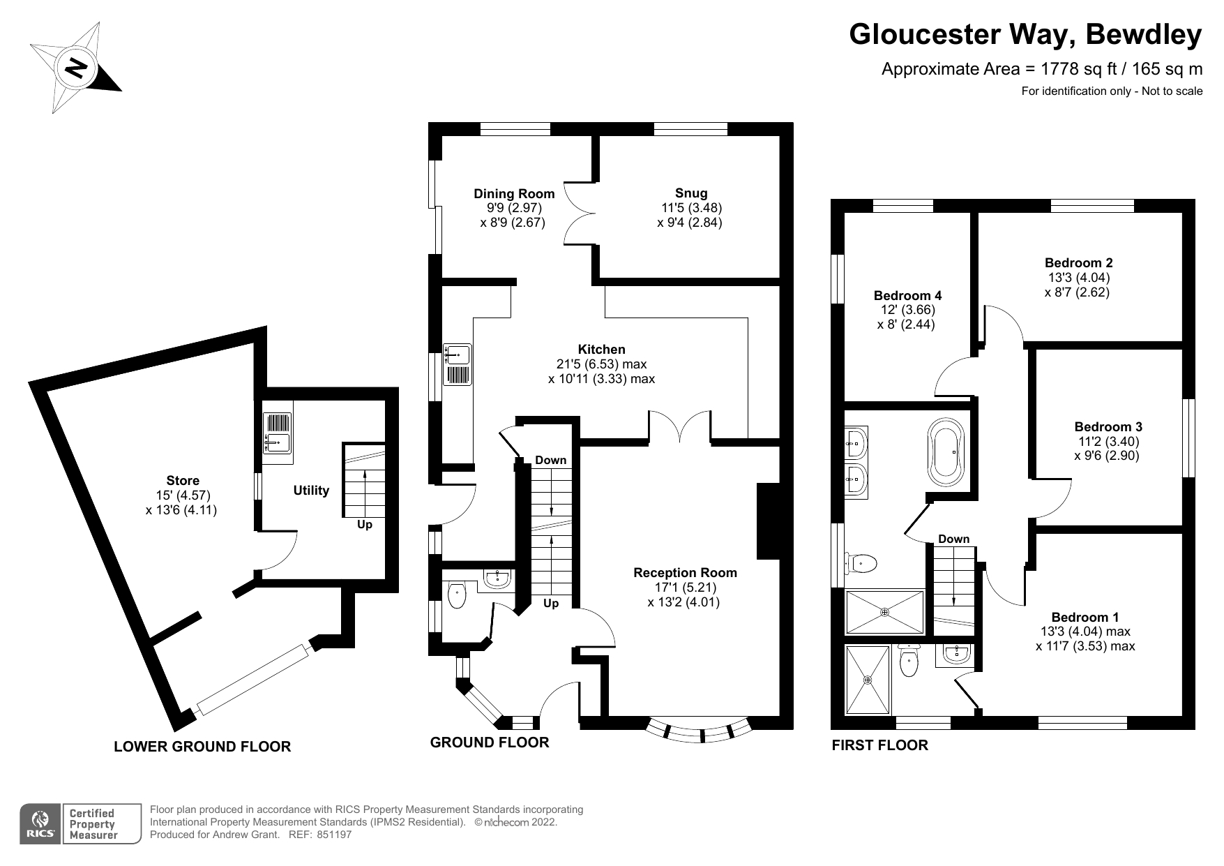 1a, Gloucester Way, Bewdley floorplan