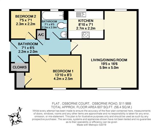 2 Bedrooms Flat for sale in Flat 13 Osborne Court, 154 Osborne Road S11