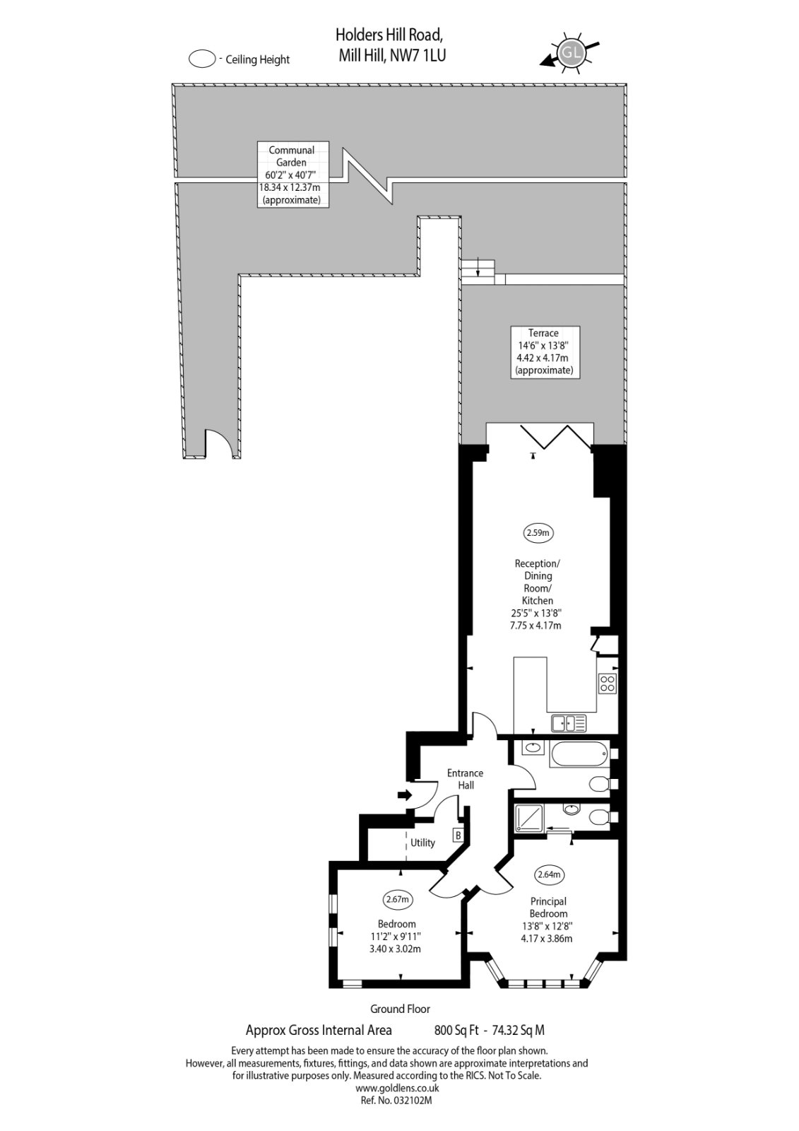 Flat 1, 176, Holders Hill Road, London floorplan