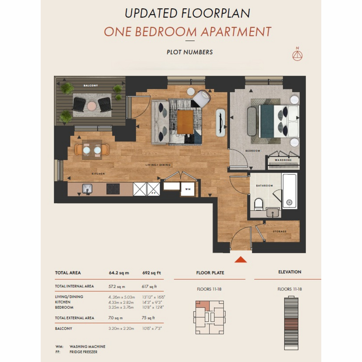 Flat 1701 Bellamy, 29, Byng Street, London floorplan