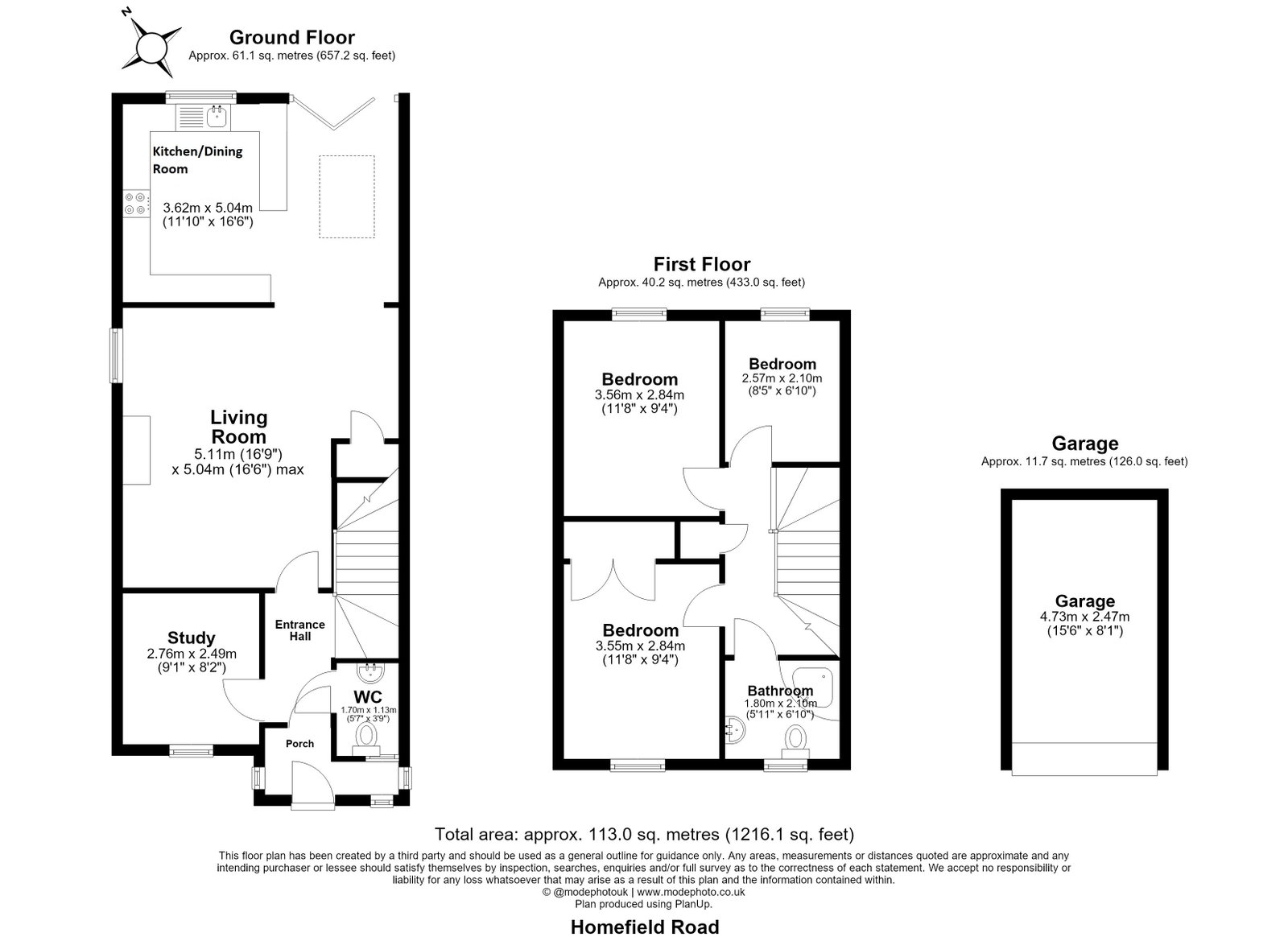 Homefield Road, Ware floorplan