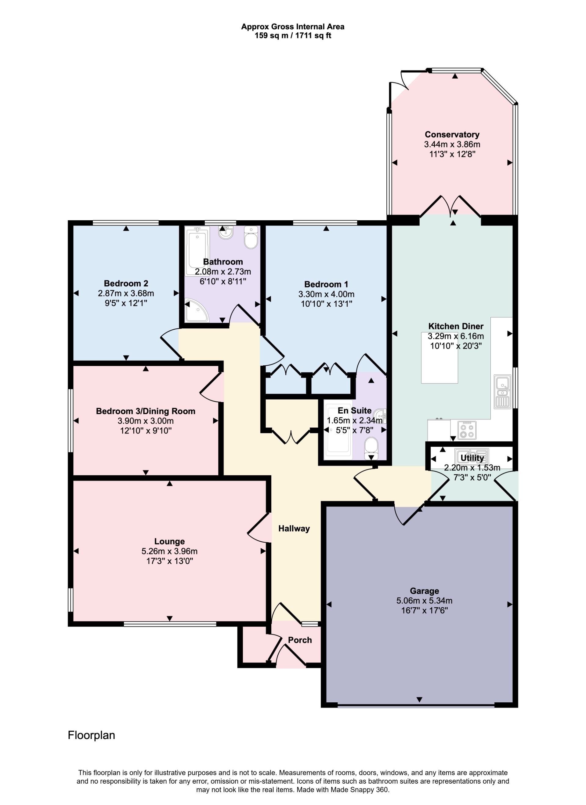 6, The Paddocks, Skegness floorplan