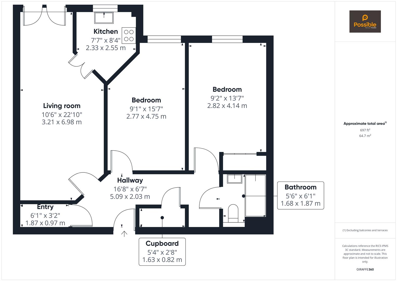 Flat 31, Ericht Court, Upper Mill Street, Blairgowrie floorplan