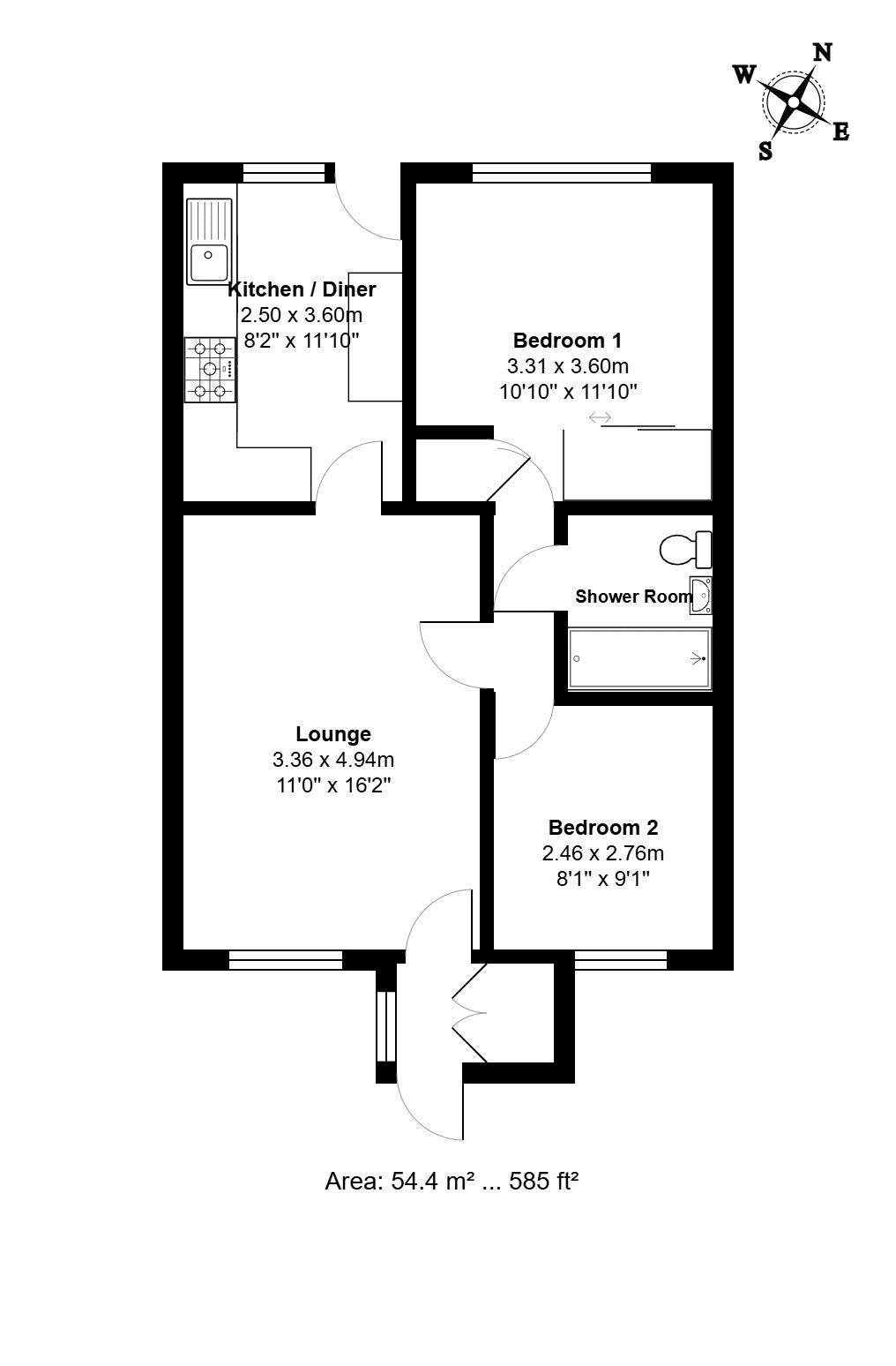 4 Davis Court, Eastland Road, Bristol floorplan