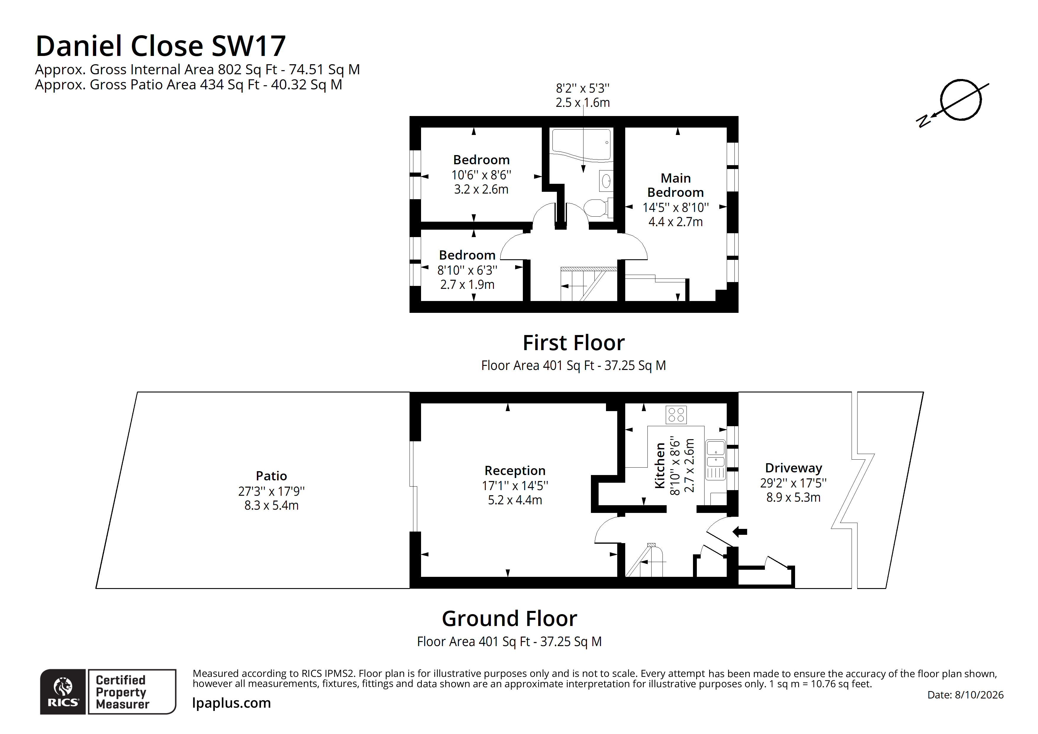 9, Daniel Close, Tooting floorplan
