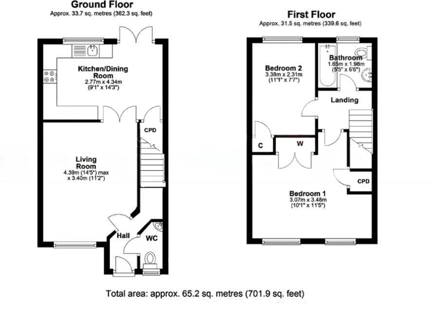 86, Lacock Gardens, Maidstone floorplan