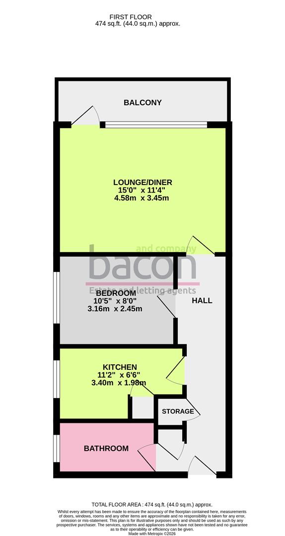 6 Becket Court, Rectory Road, Worthing floorplan