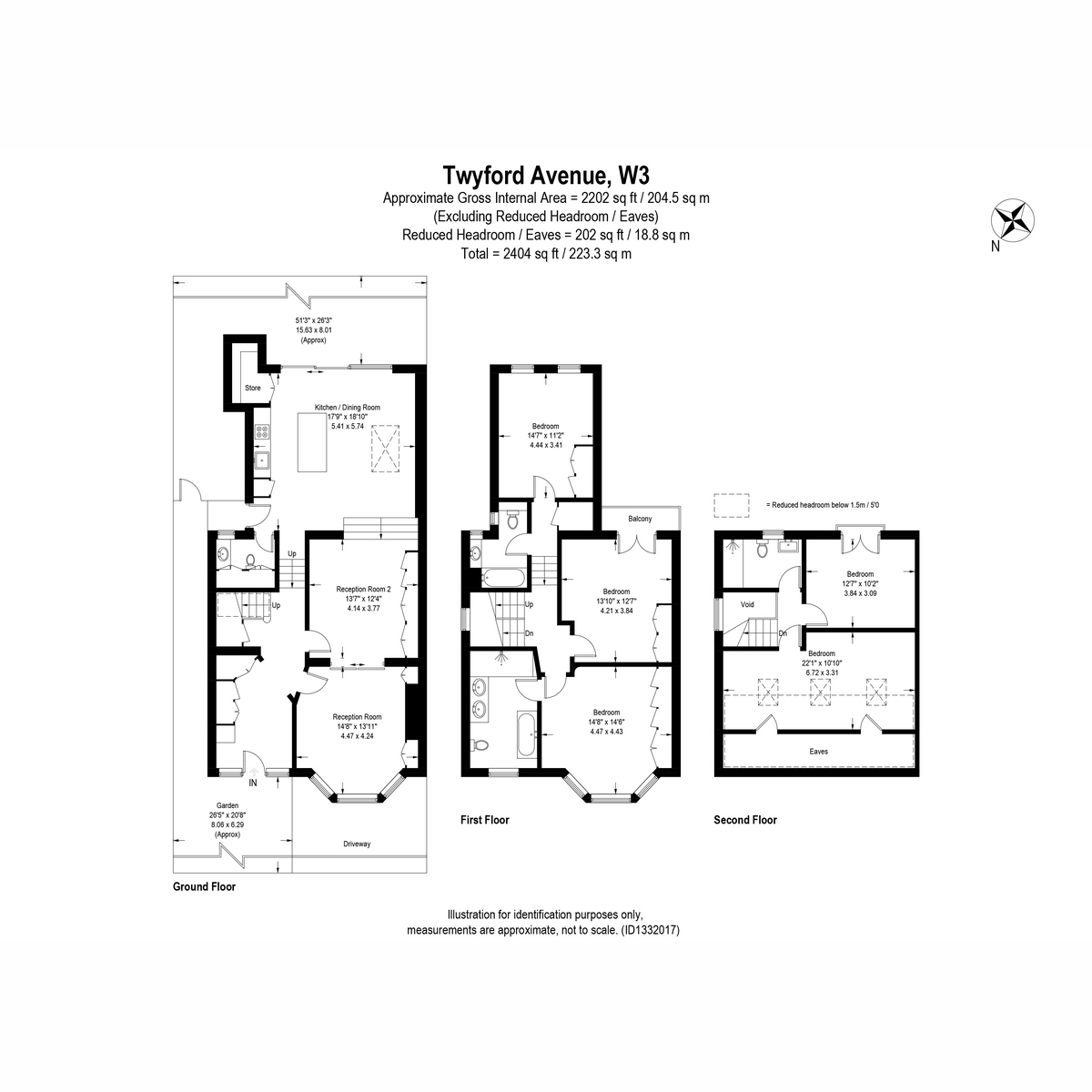 Flat H1096, Twyford Avenue, Acton, London floorplan