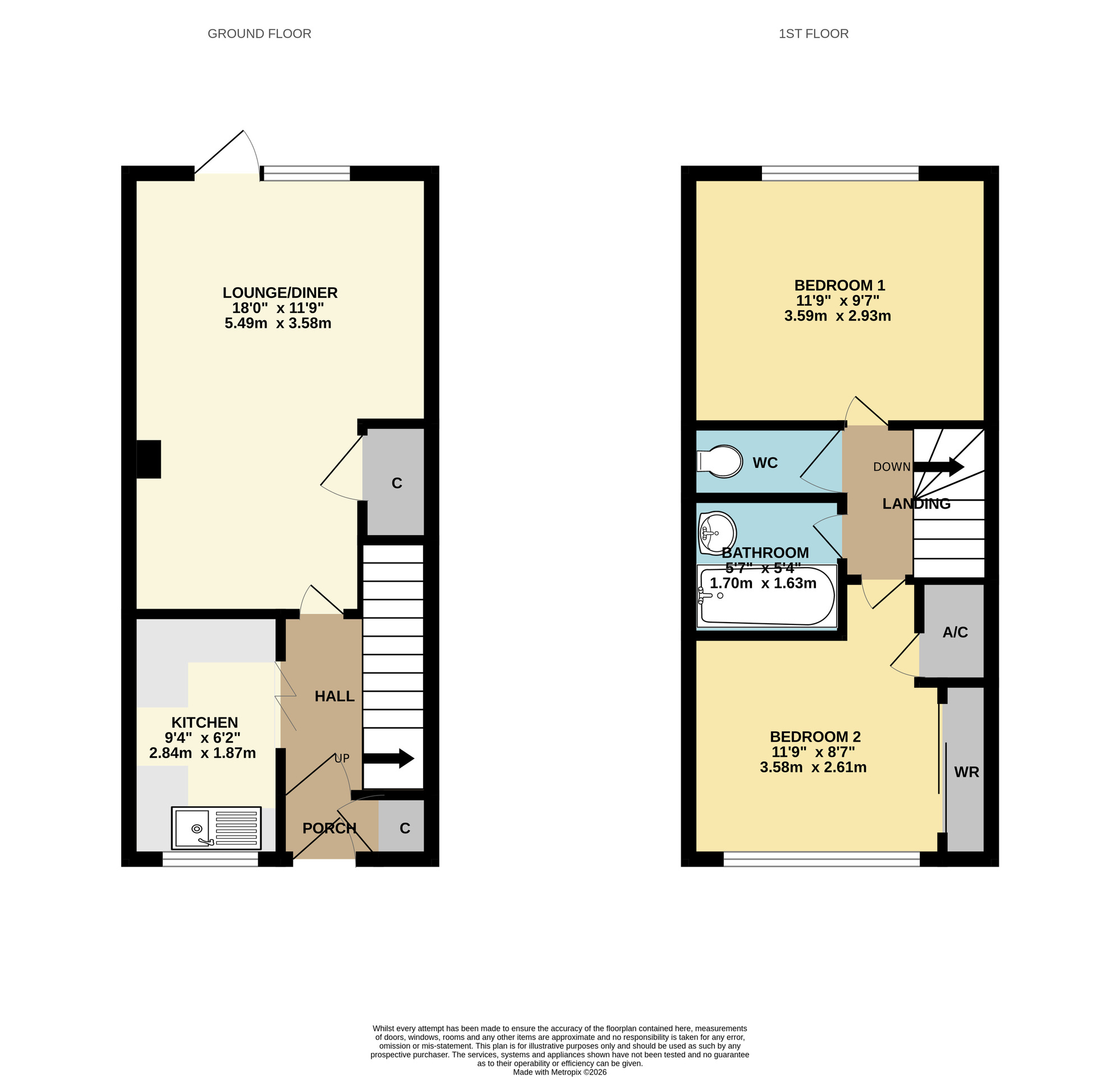 196 Lower Fairmead Road, Yeovil floorplan