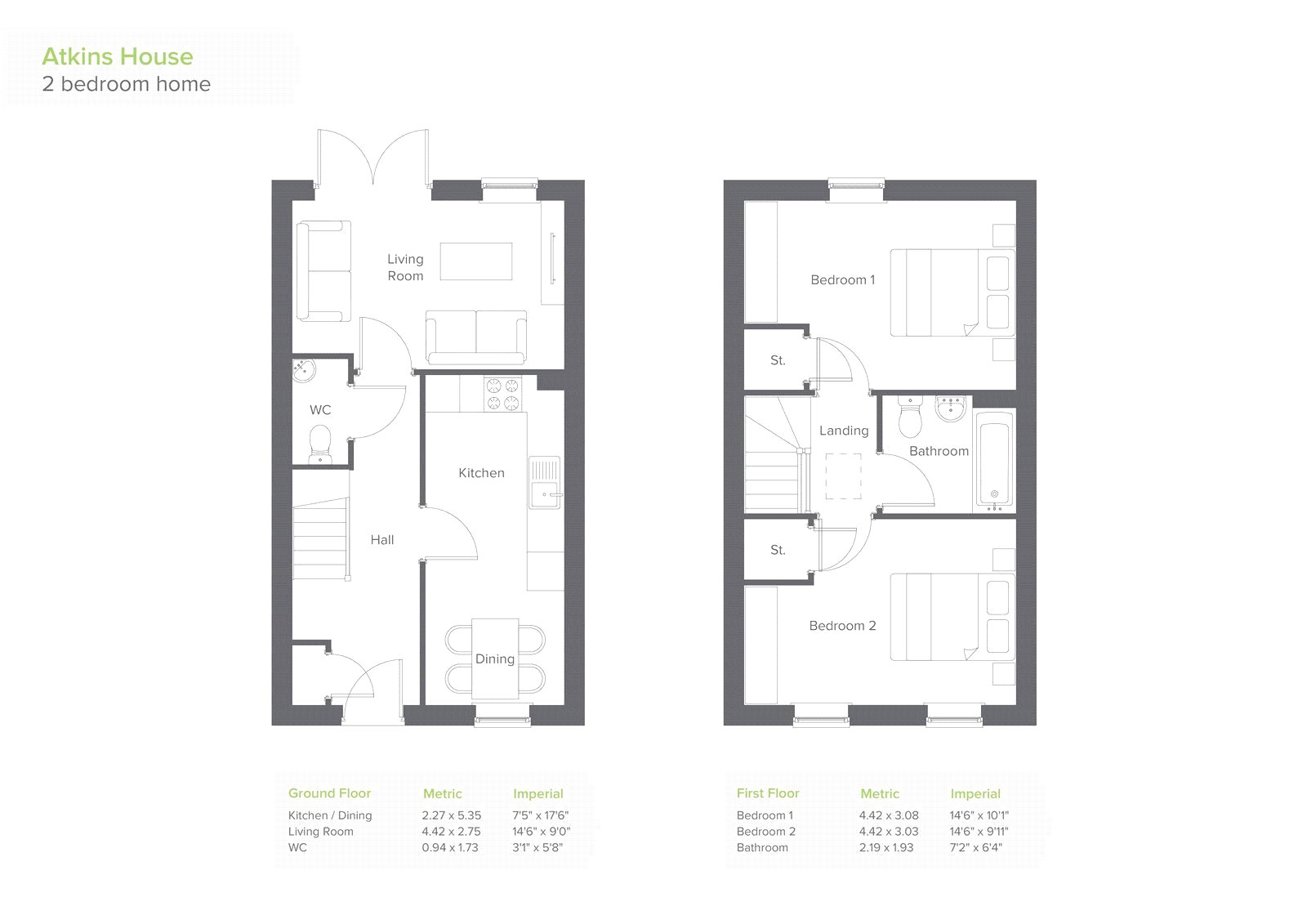JUNE 40% 3 Bed House Langley Park,, Langley Park, Wiltshire floorplan