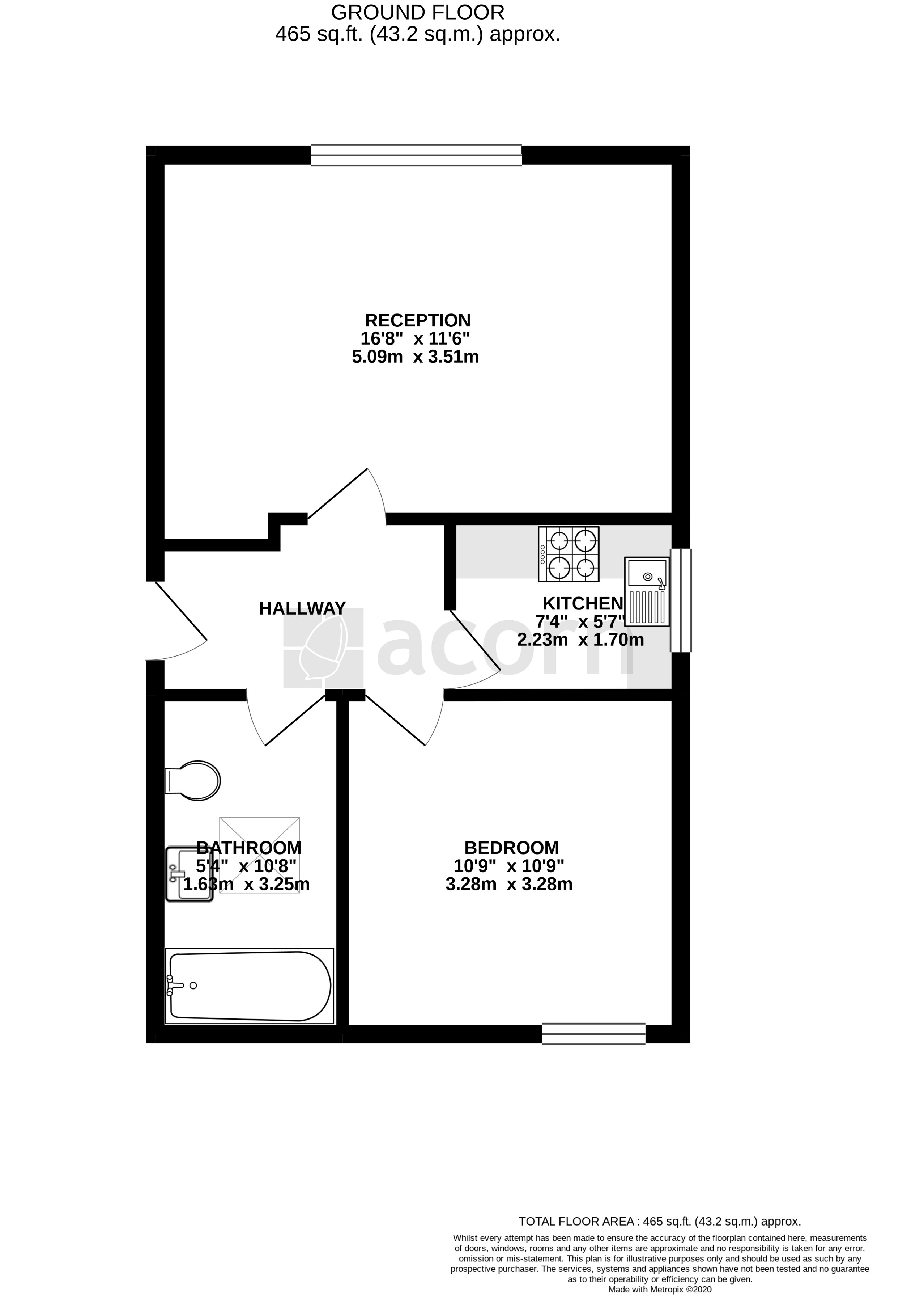 Flat 10, Kings Court, 38, Hatherley Road, Sidcup floorplan