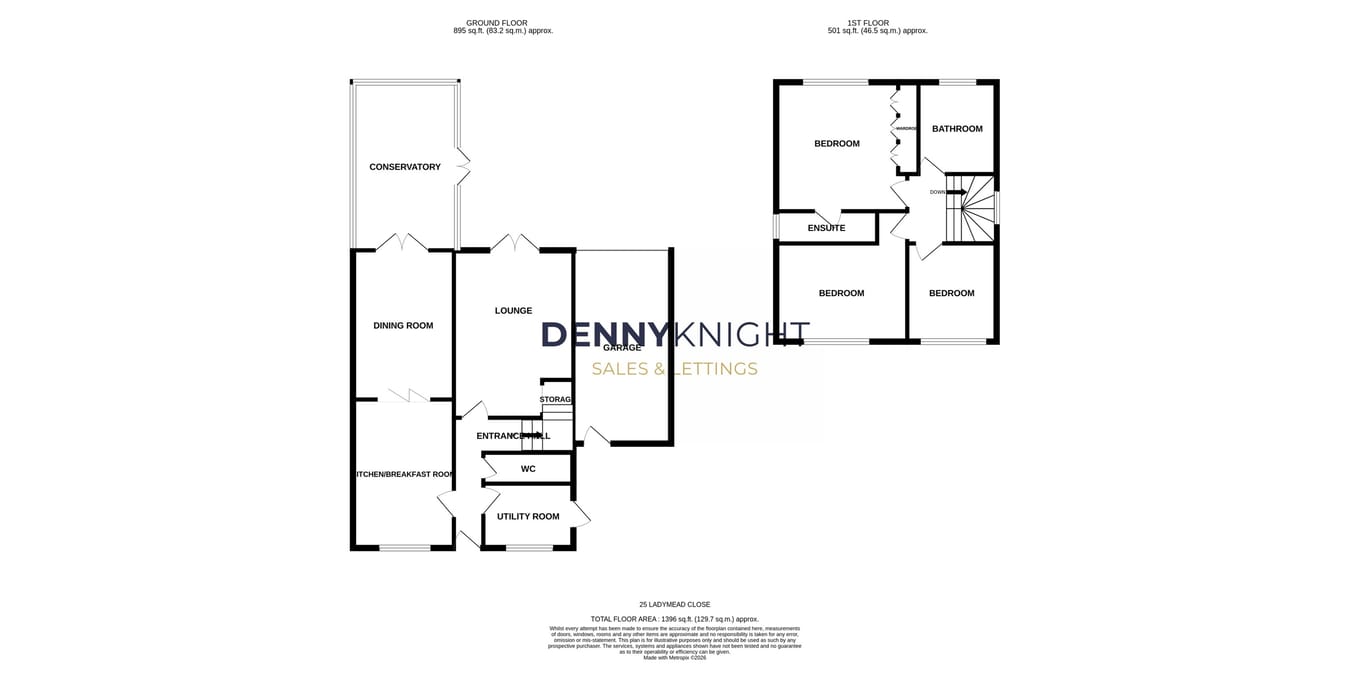 25, Ladymead Close, Northampton floorplan