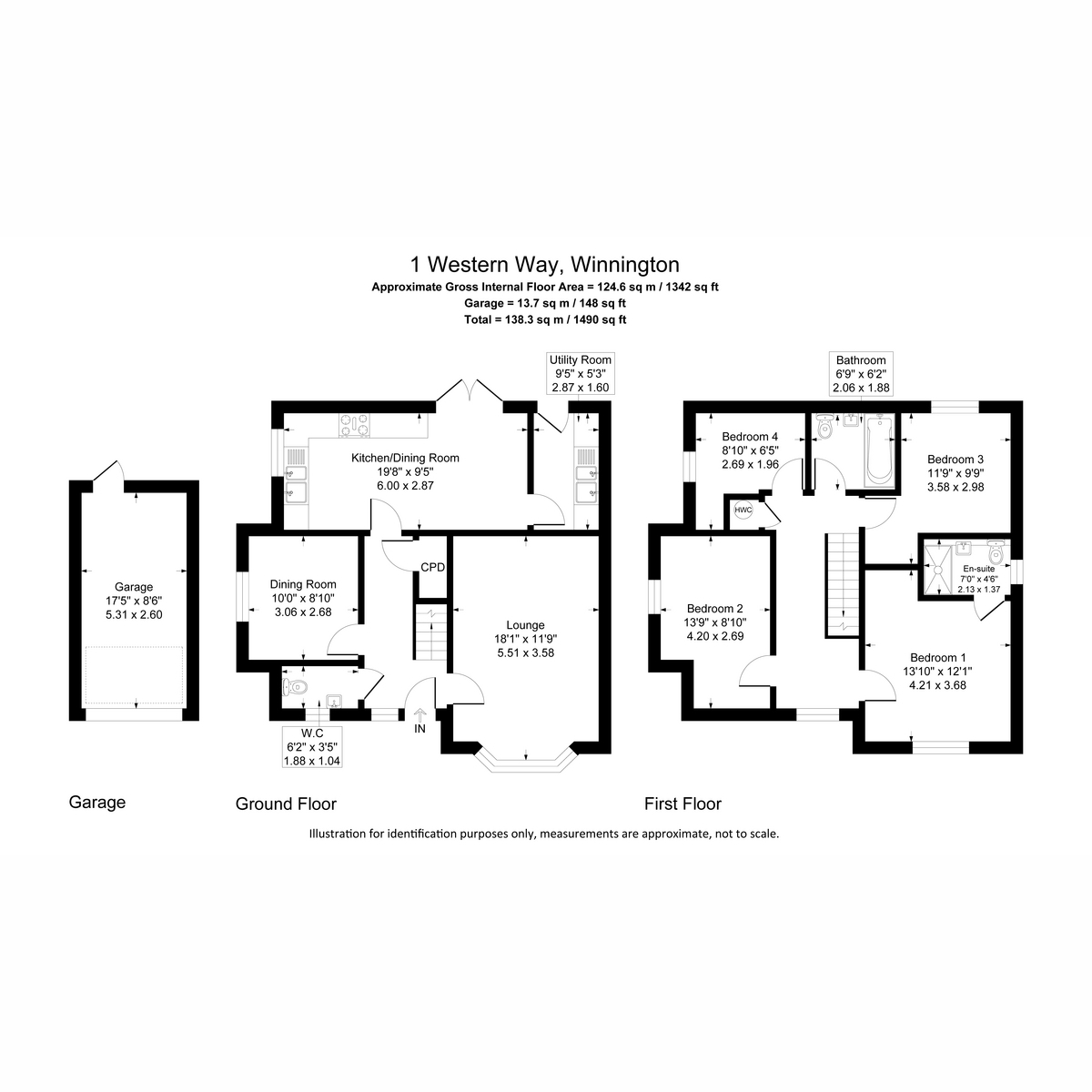 1, Western Way, Northwich floorplan