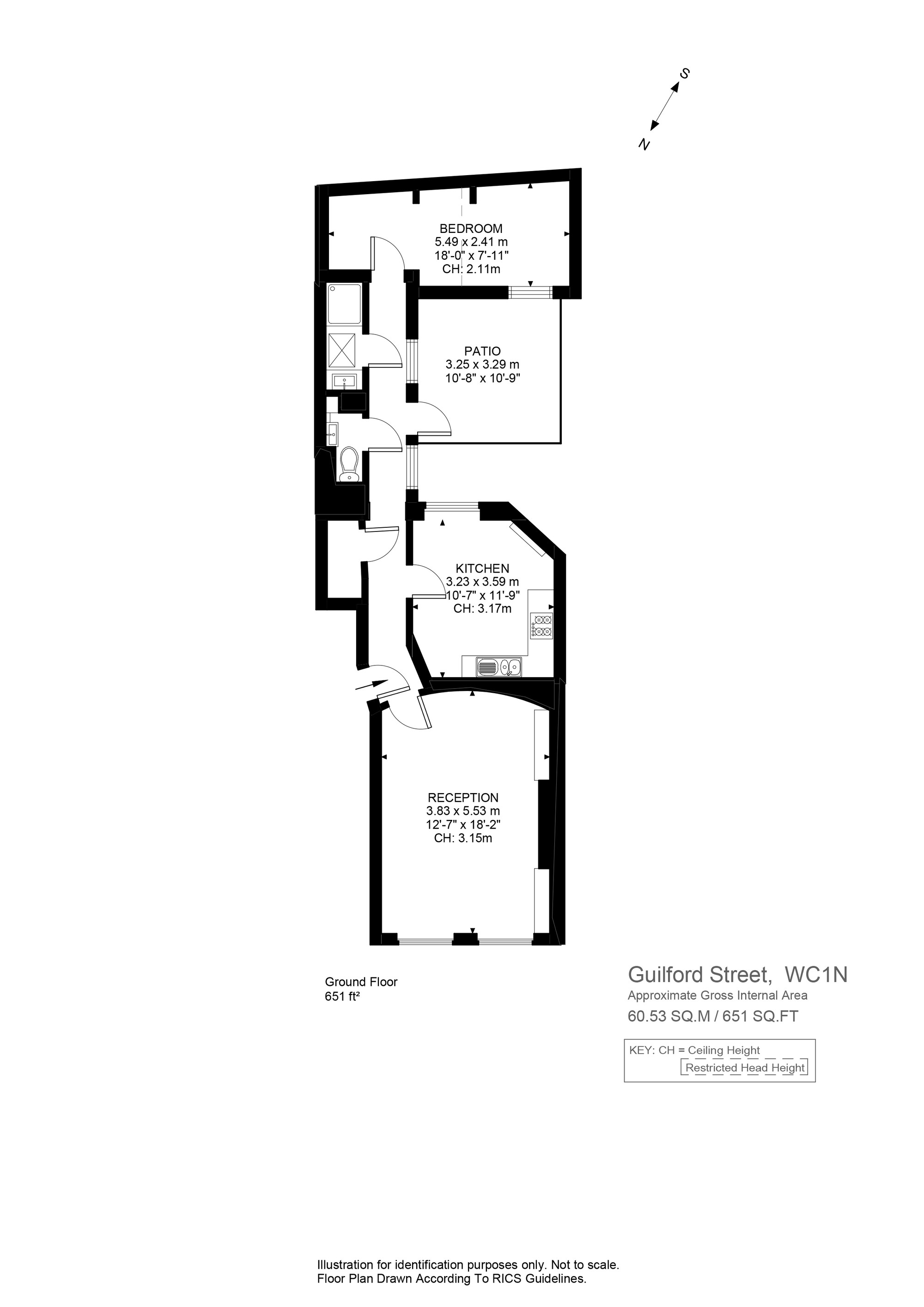 1 Bedrooms Flat for sale in Guilford Street, London WC1N