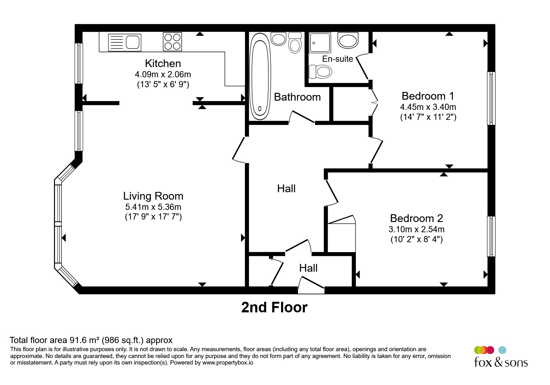 Flat 9, Beachview, 121-122, Marine Parade, Worthing floorplan