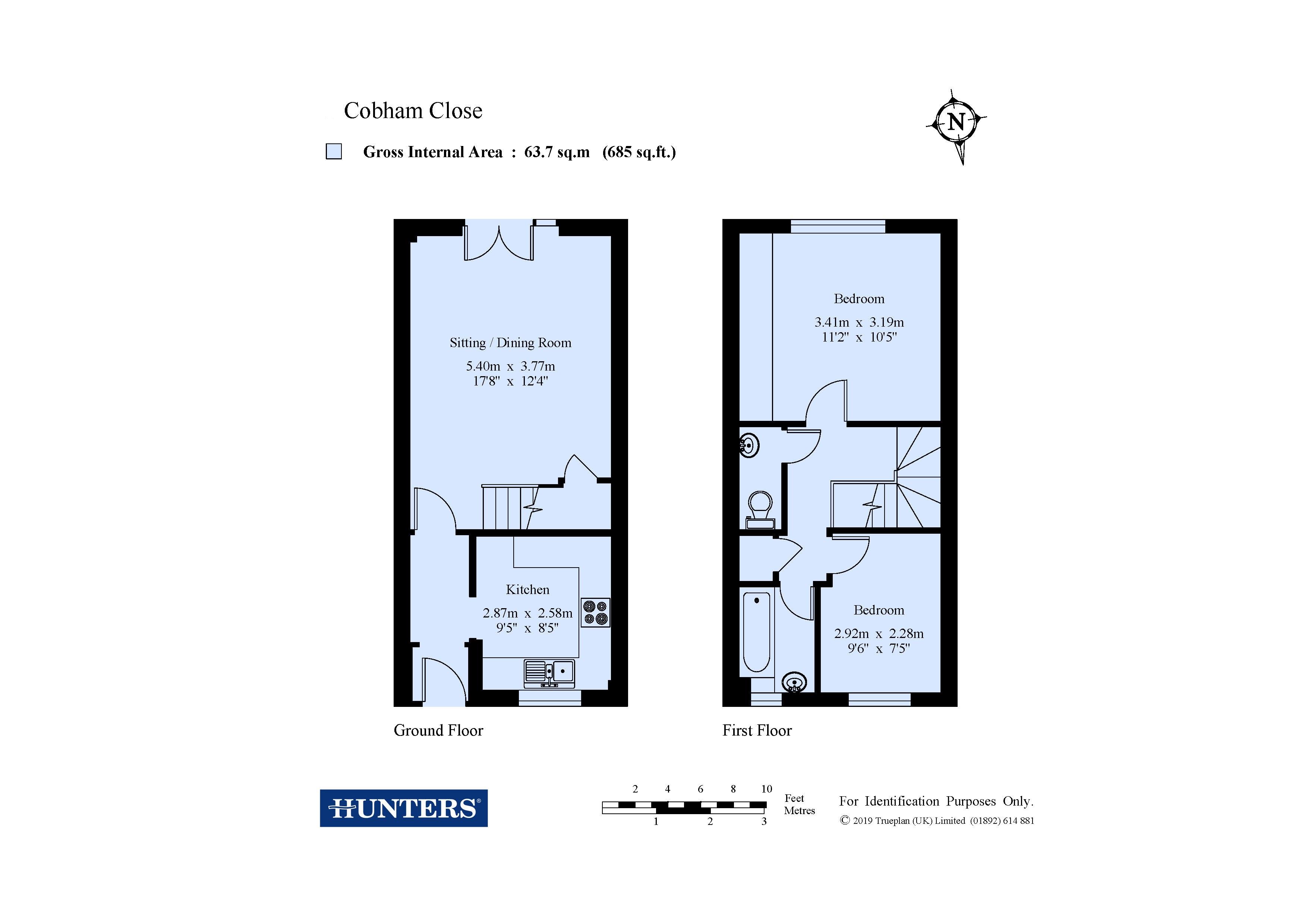 2 Bedrooms Terraced house for sale in Cobham Close, Sidcup, Kent DA15