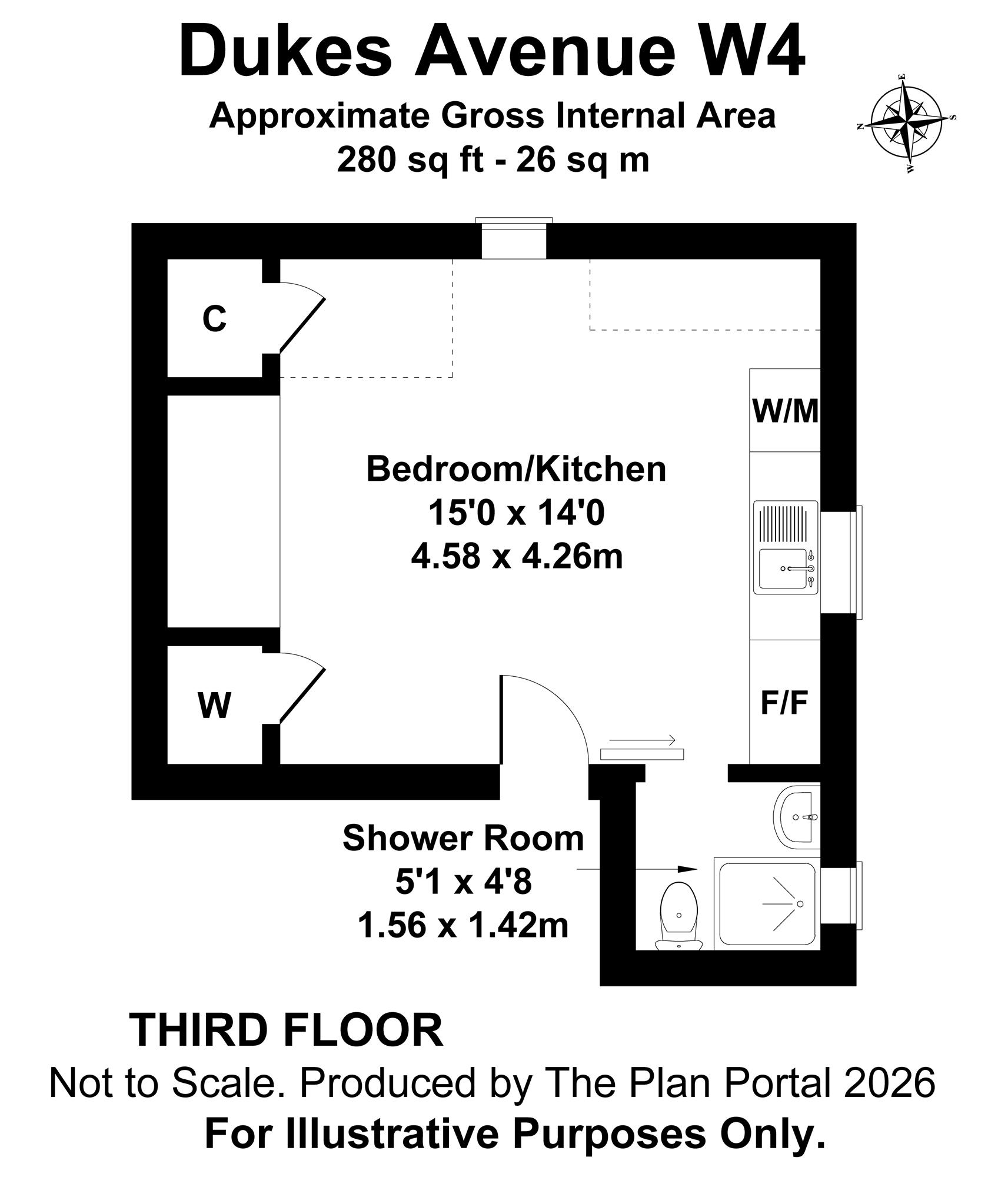 75, D Dukes Avenue, Chiswick floorplan