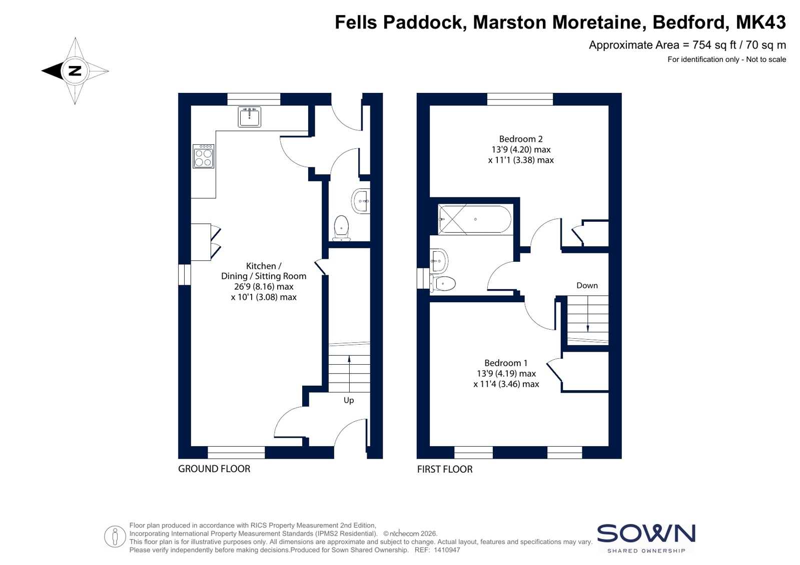 SETTLE SO, 52, Fells Paddock, Bedford floorplan