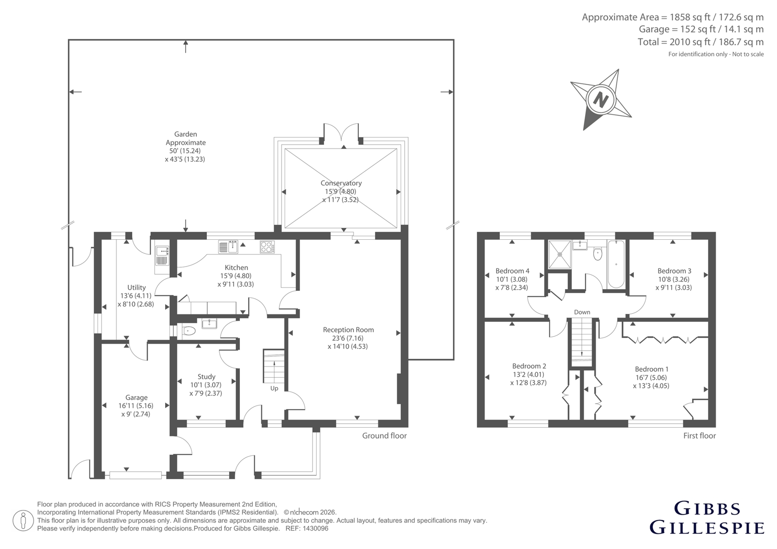 153, Highfield Way, Hertfordshire floorplan