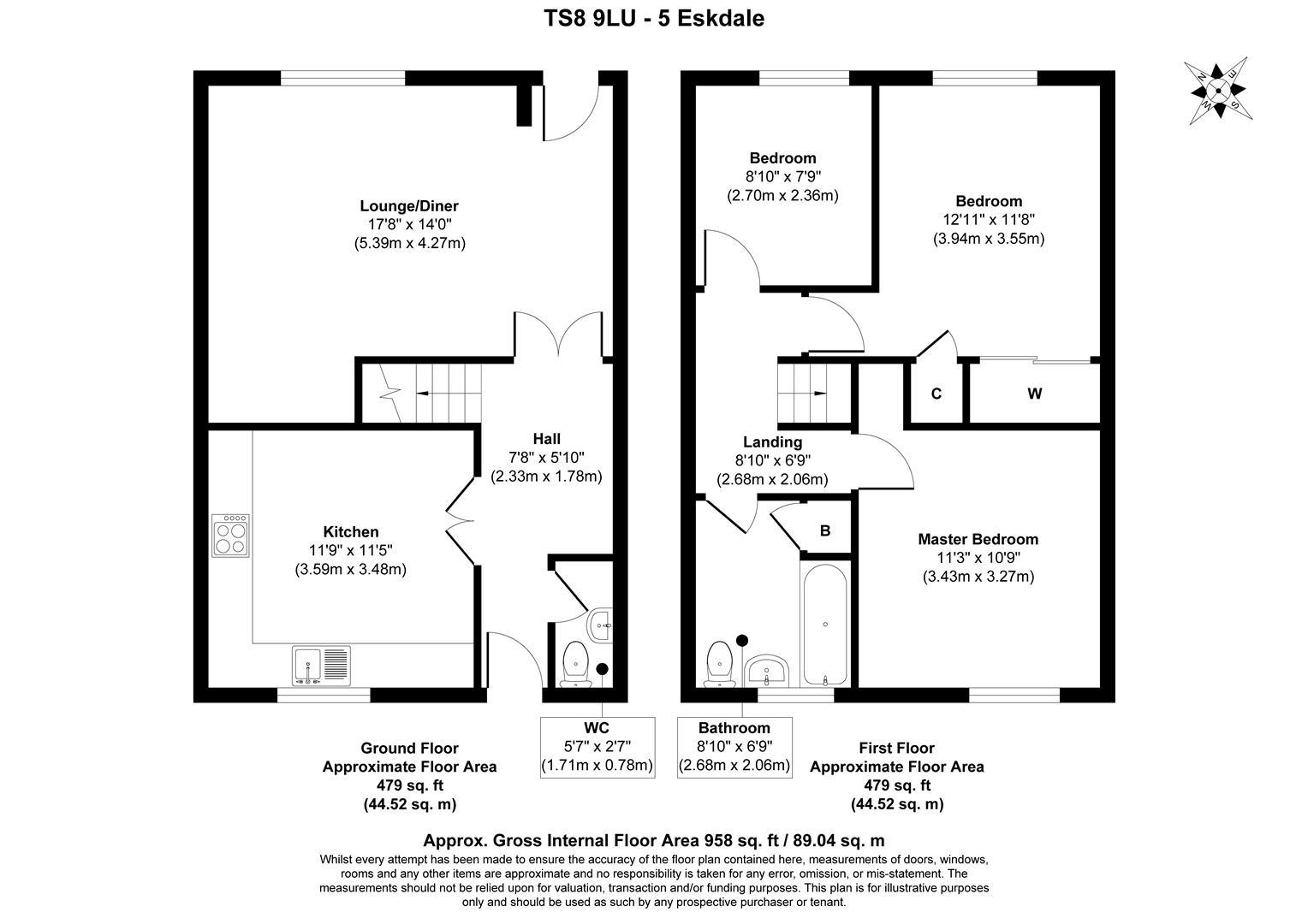 5, Eskdale, Middlesbrough floorplan