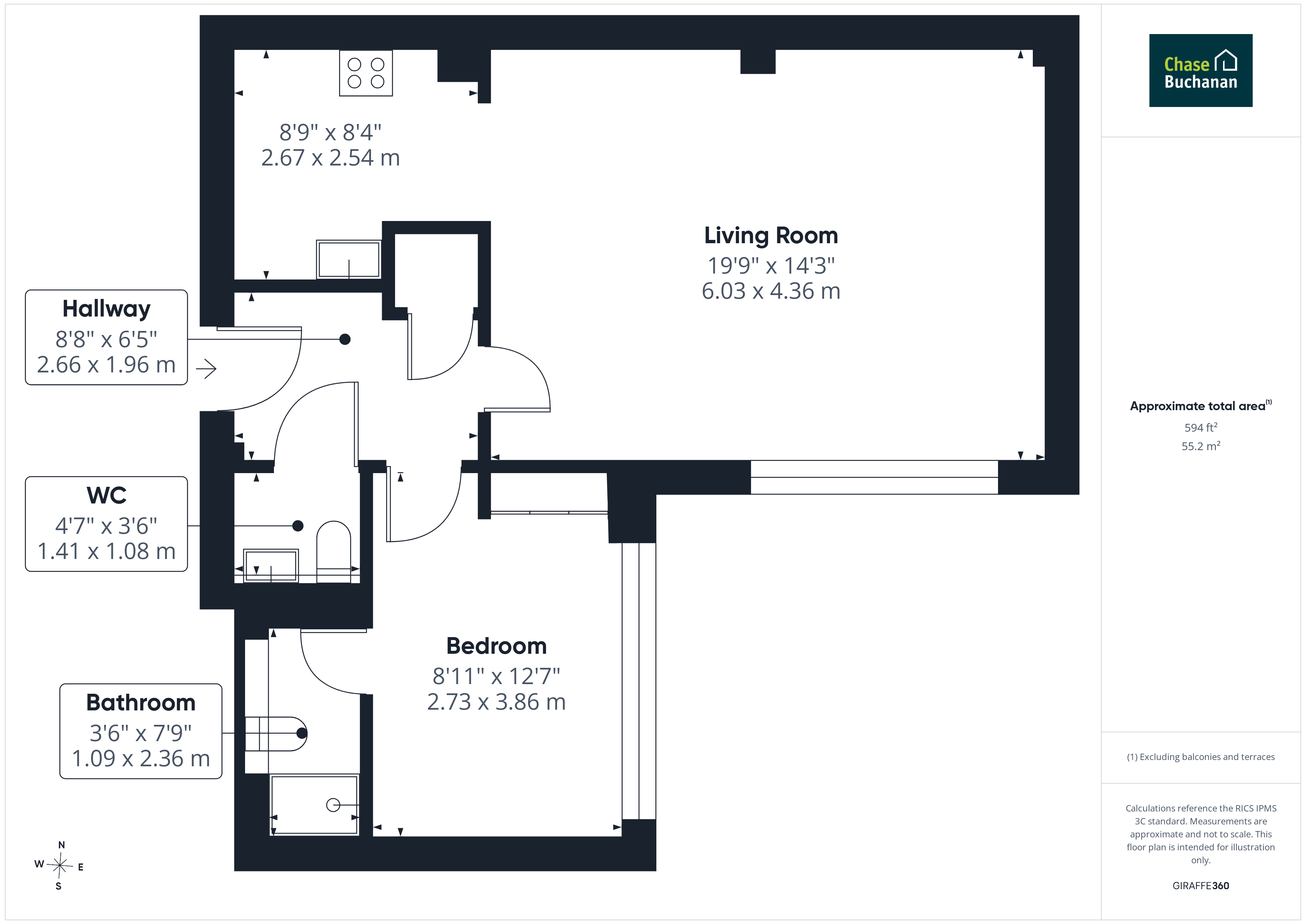 7 Southside Apartments, 183, Lower Richmond Road, Surrey floorplan