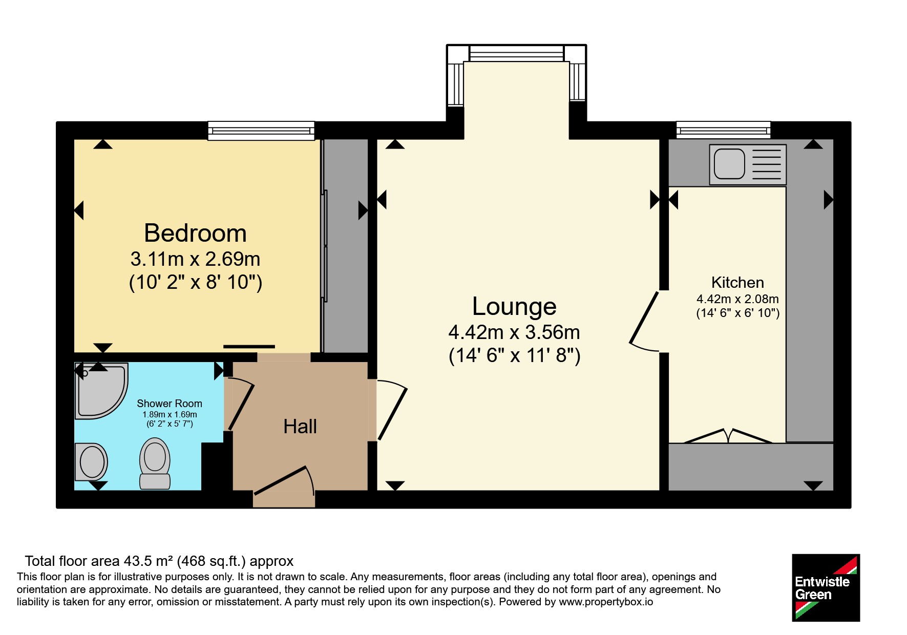 Flat 19, Guardian Close,, Poole Road, Preston floorplan