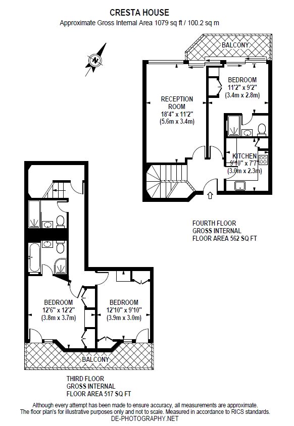 3 Bedrooms Flat to rent in Cresta House, 133 Finchley Road, Swiss Cottage, London NW3