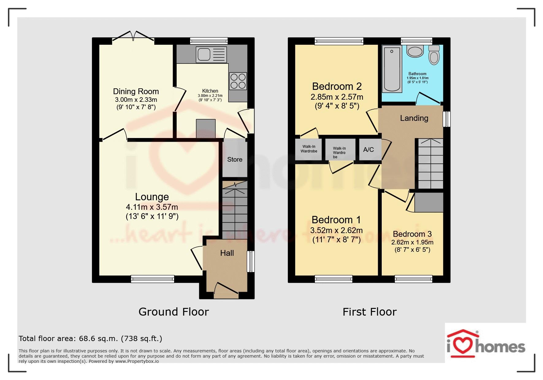 1, Rushbrook Close, Walsall floorplan