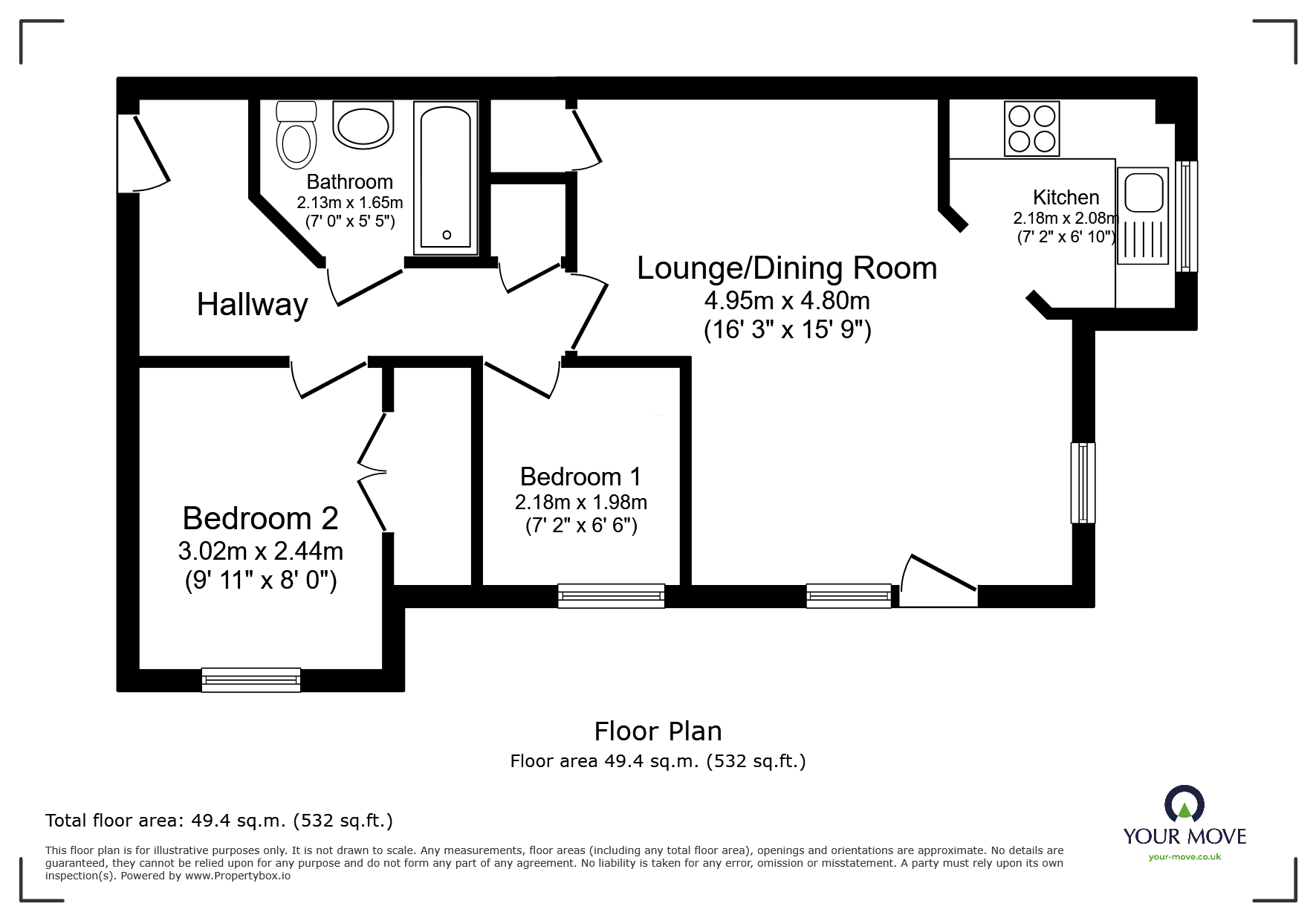 43, Hendeley Court, Staffordshire floorplan