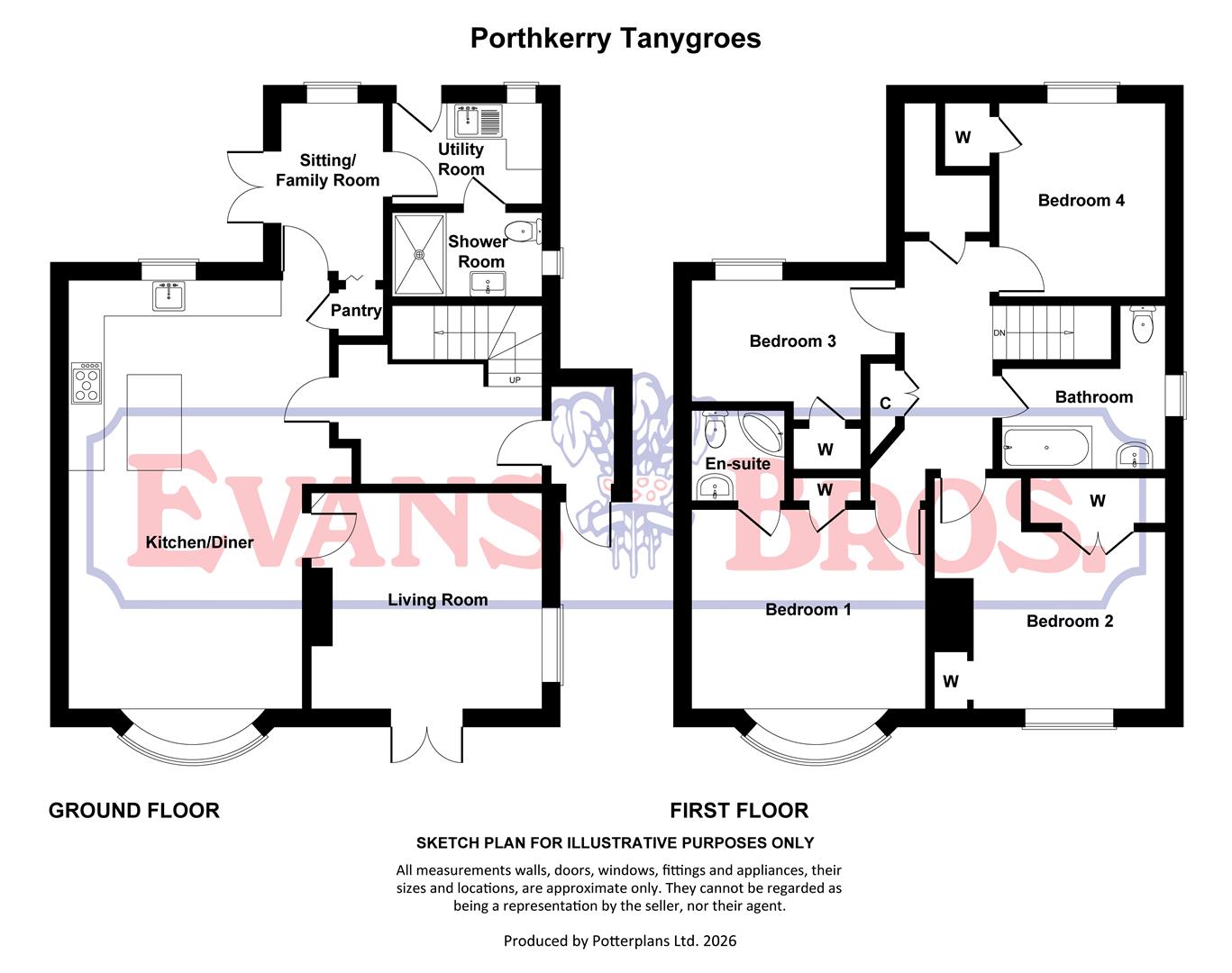 Porthkerry,, Tanygroes, Cardigan floorplan