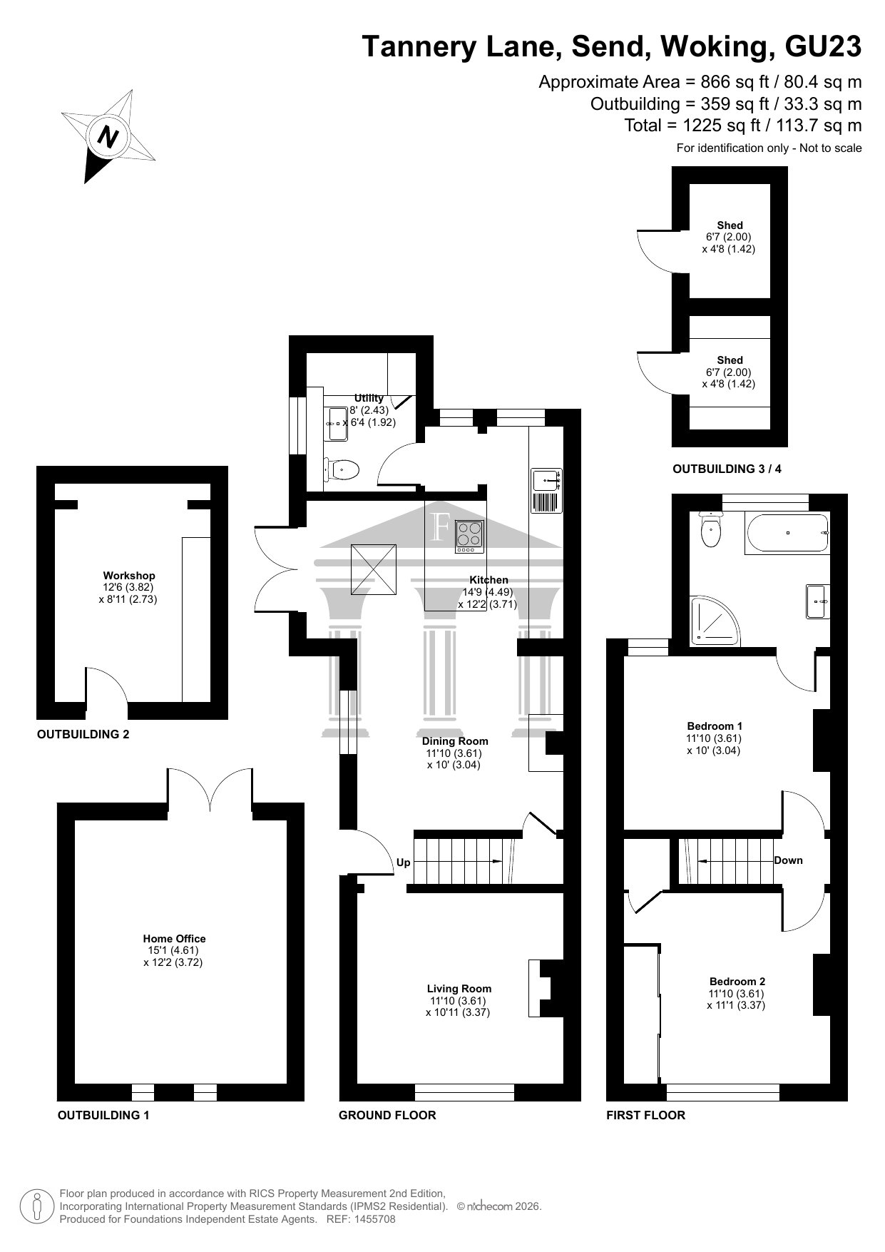 2 Valentine Cottages, Tannery Lane, Woking floorplan